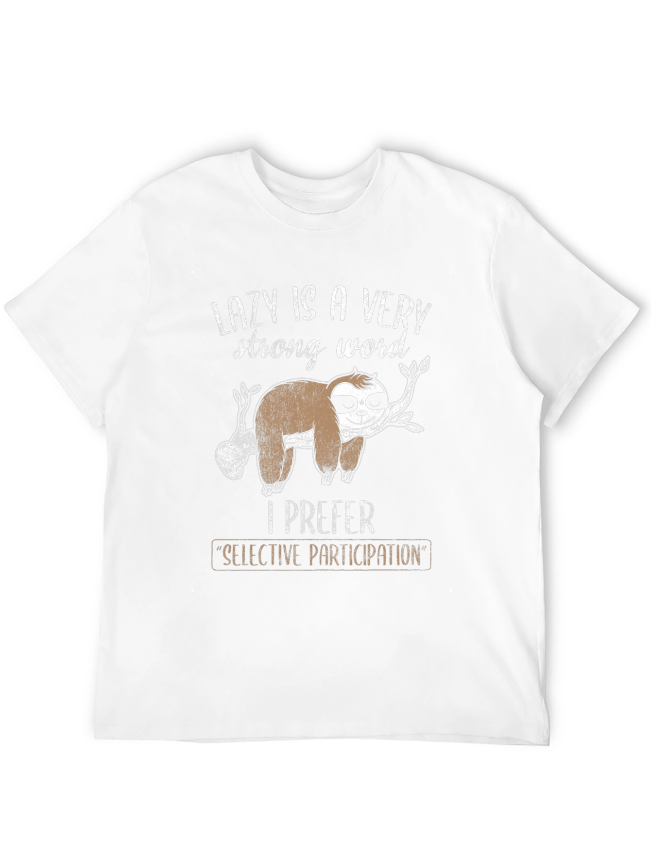 Lazy Sloth Graphic Tee - Selective Participation