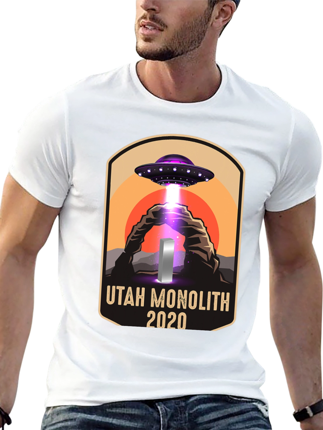 Utah Monolith 2020 UFO Graphic T-Shirt