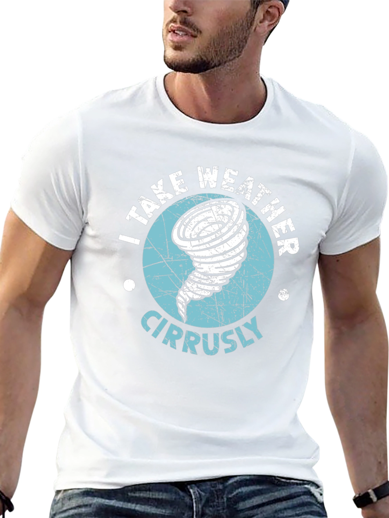 I Take Weather Cirrusly Black T-Shirt