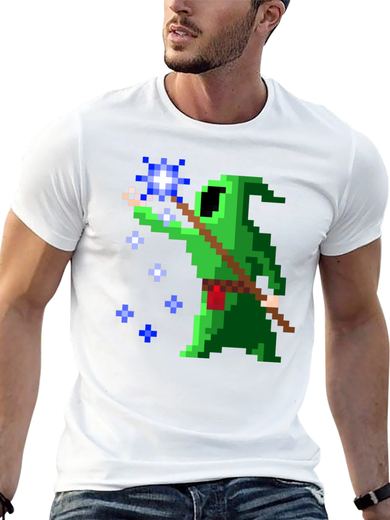 Pixel Art Wizard Graphic T-Shirt