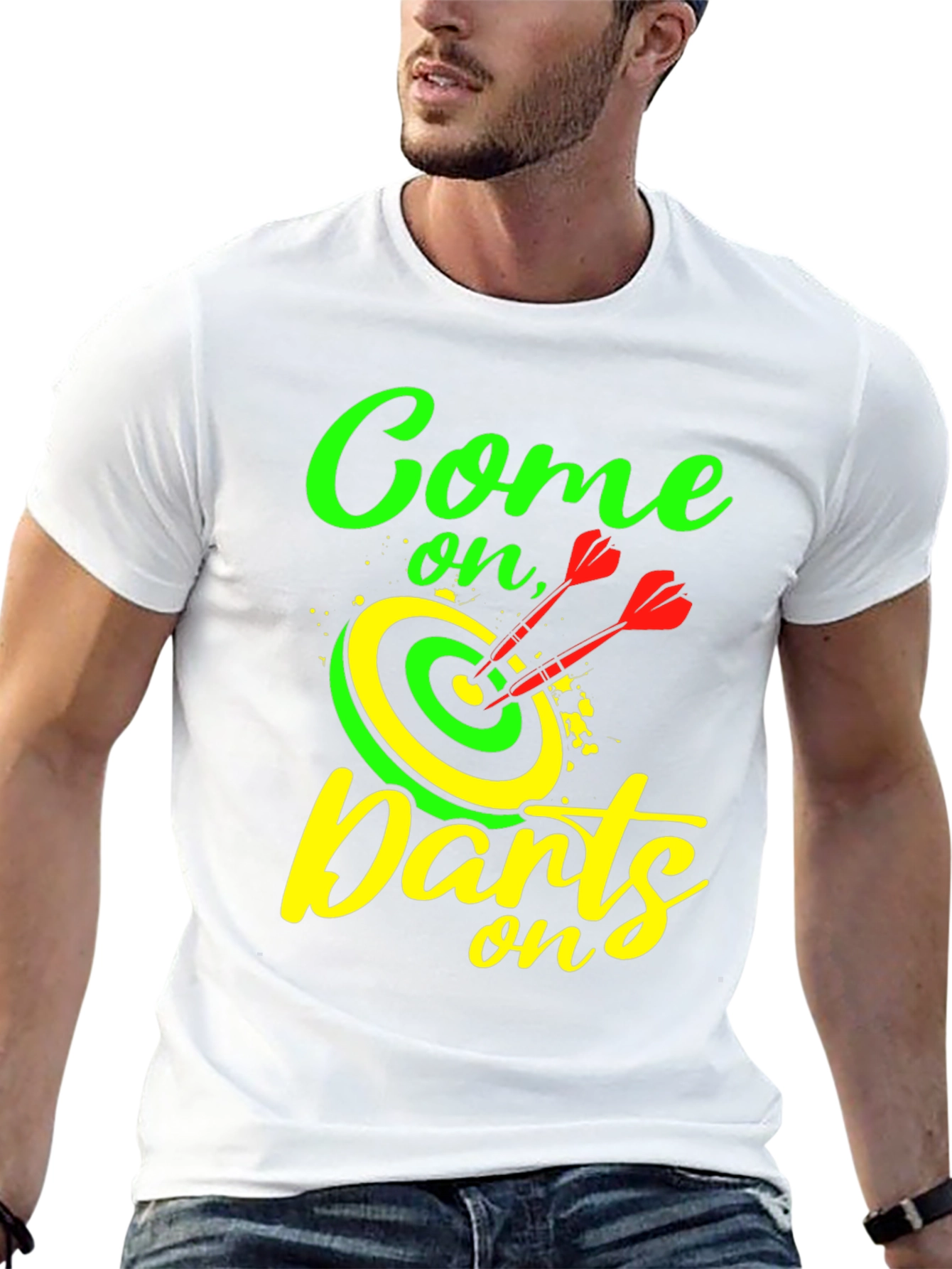 Come On Darts T-Shirt - Unique Darts Graphic Tee