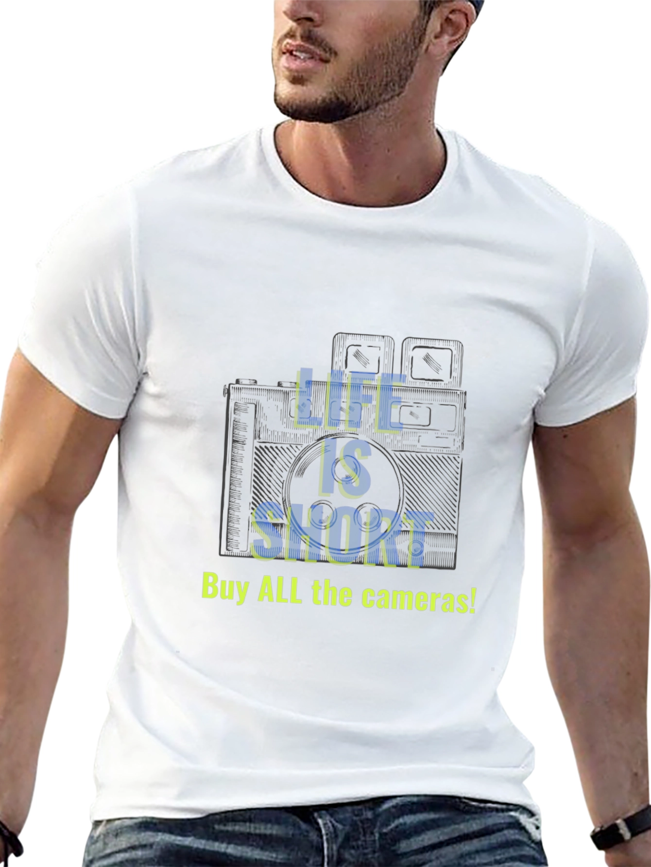 Life is Short - Camera T-Shirt