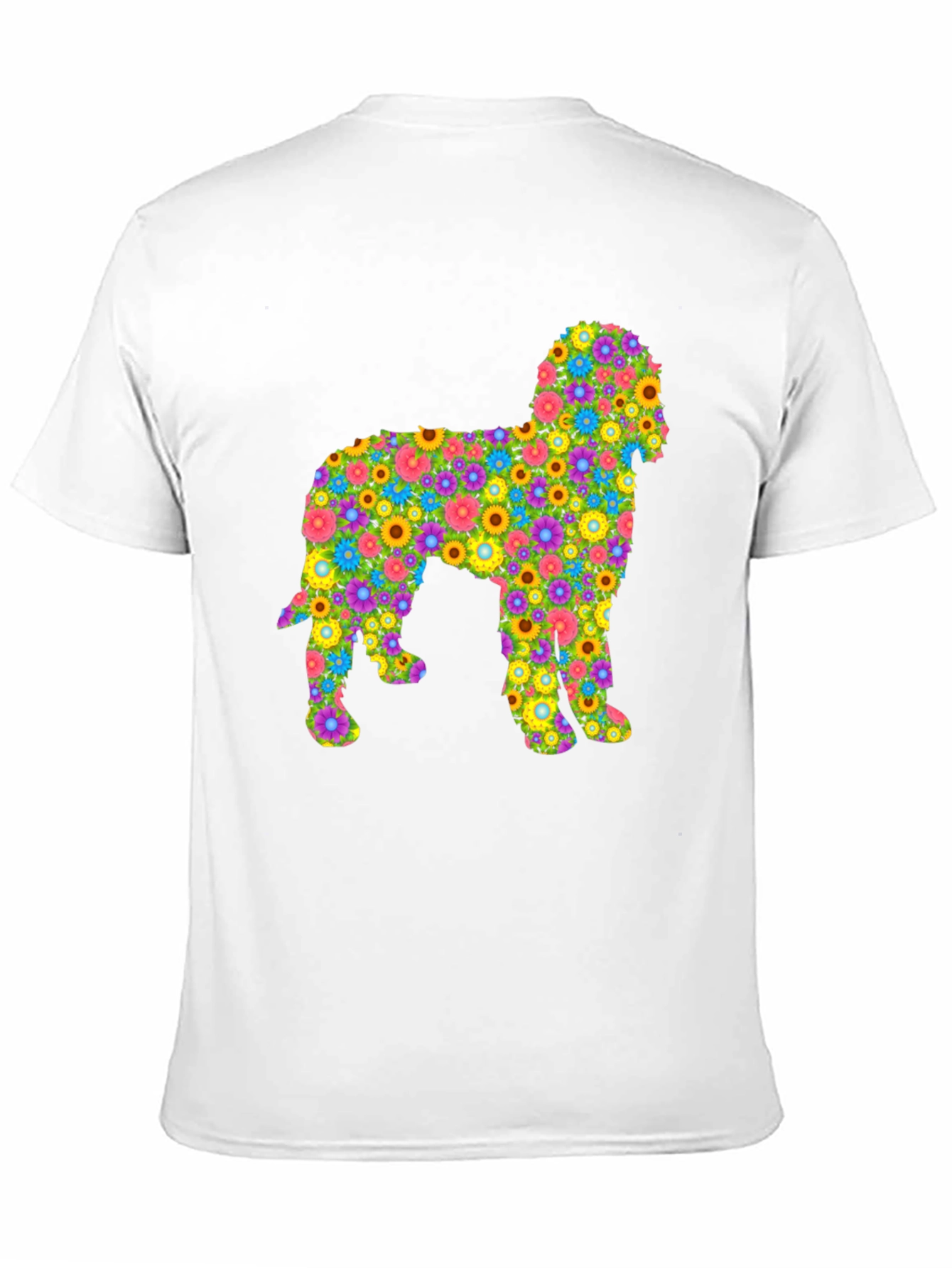 Floral Dog Graphic T-Shirt - Unique Design