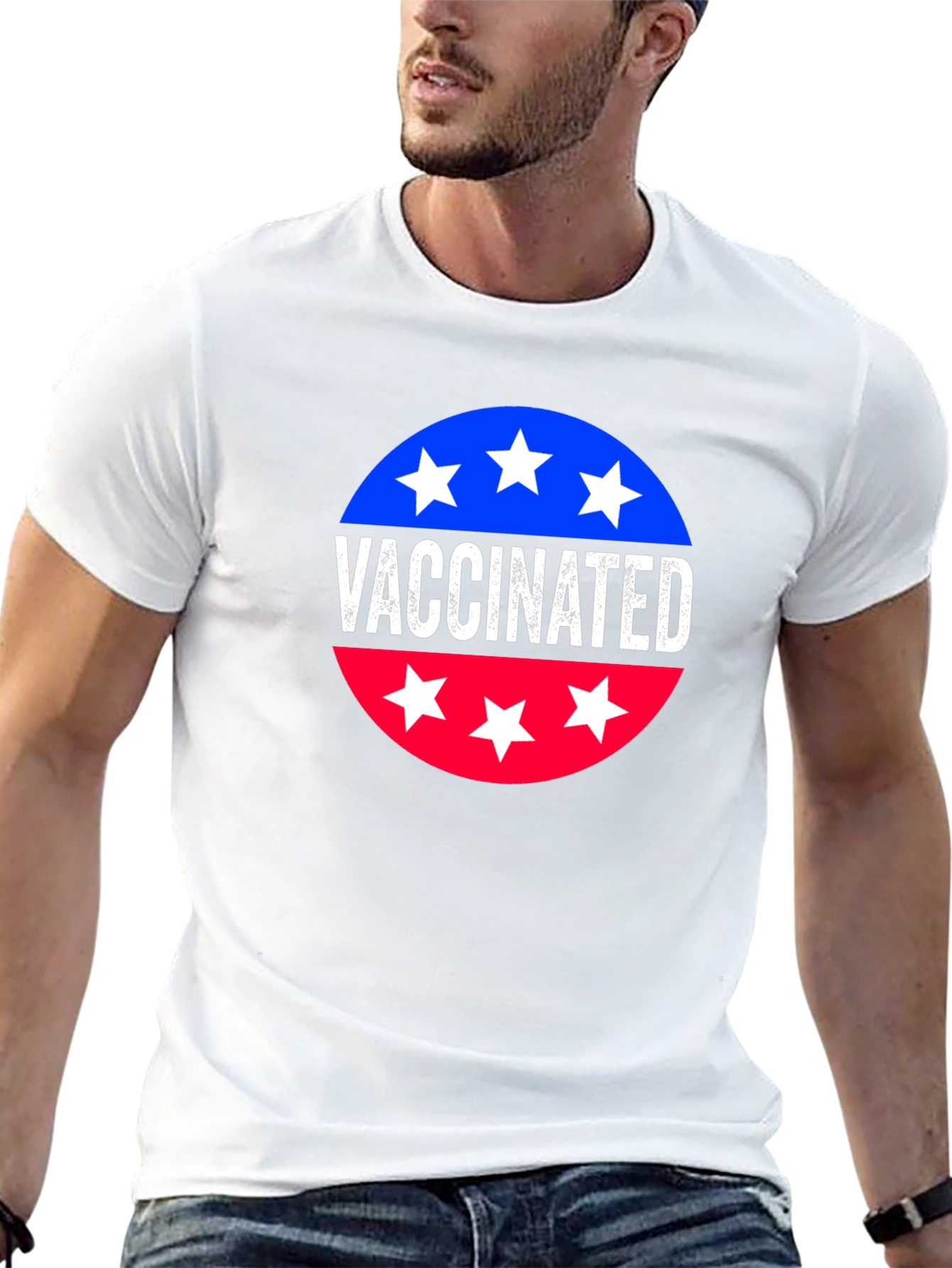 Vaccinated T-Shirt Patriotic Style