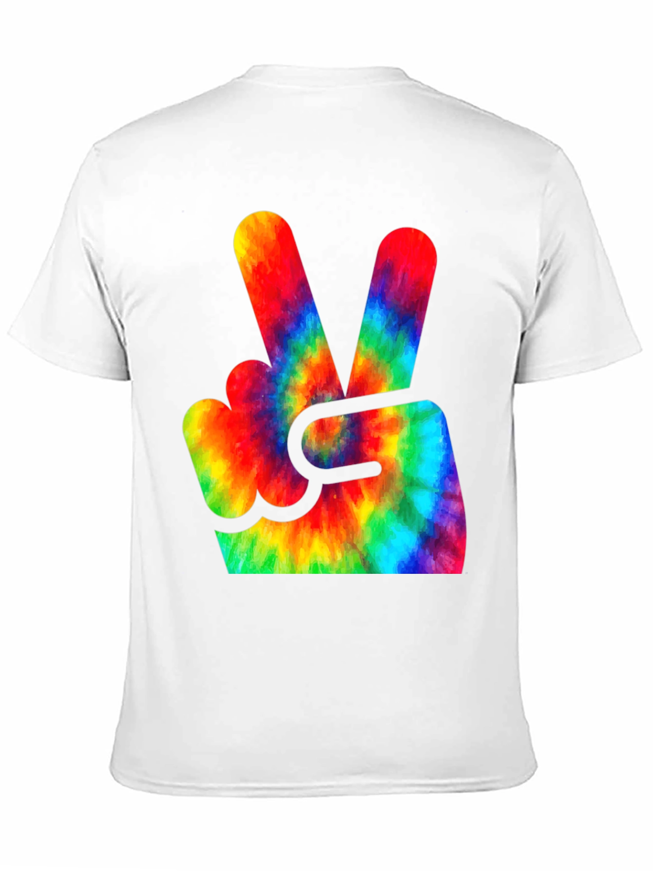Tie Dye Peace Sign Graphic Tee - Black
