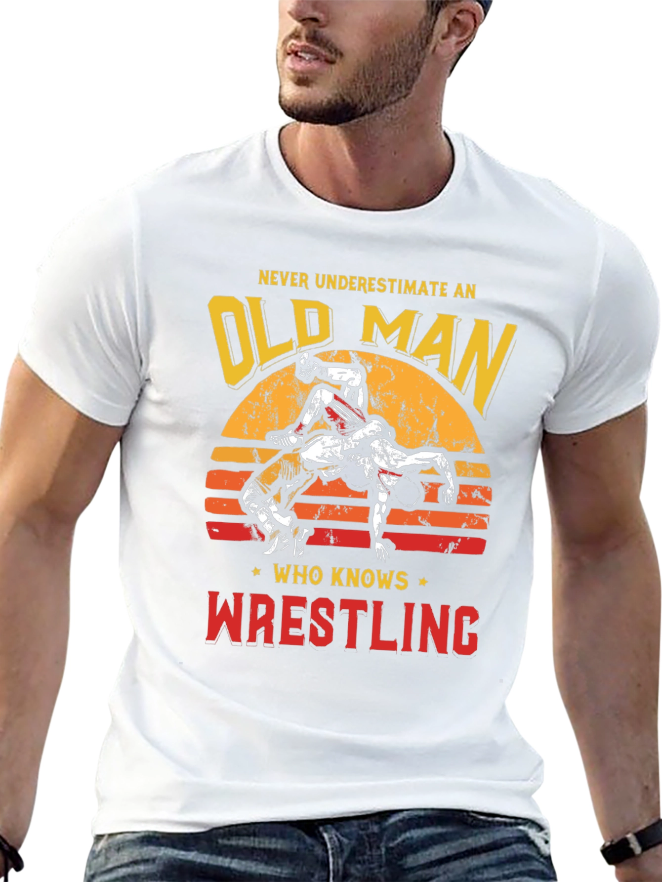 Old Man Wrestling T-Shirt