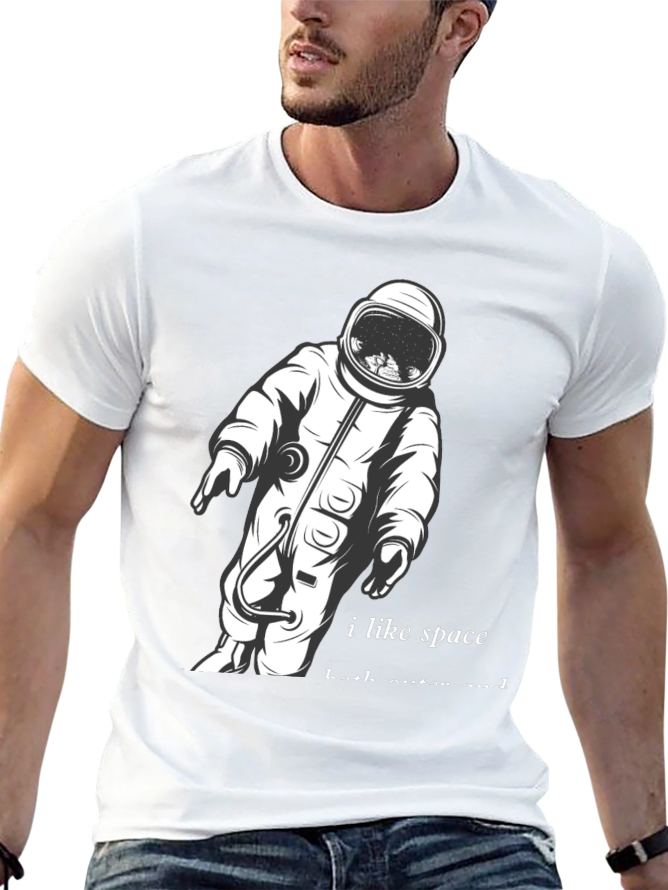 I Like Space Astronaut Graphic T-Shirt