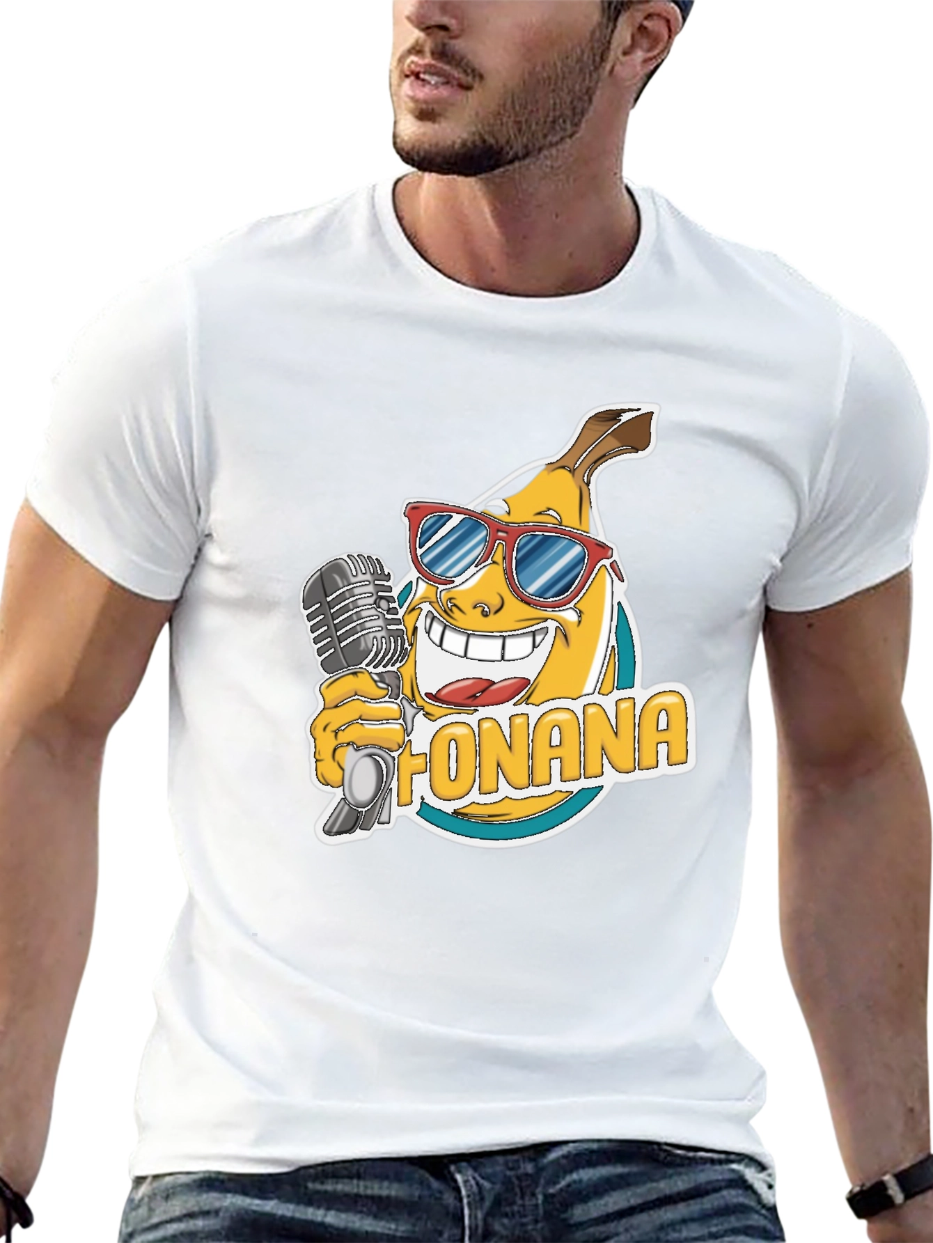 Funky Banana T-Shirt - Black Cotton Blend