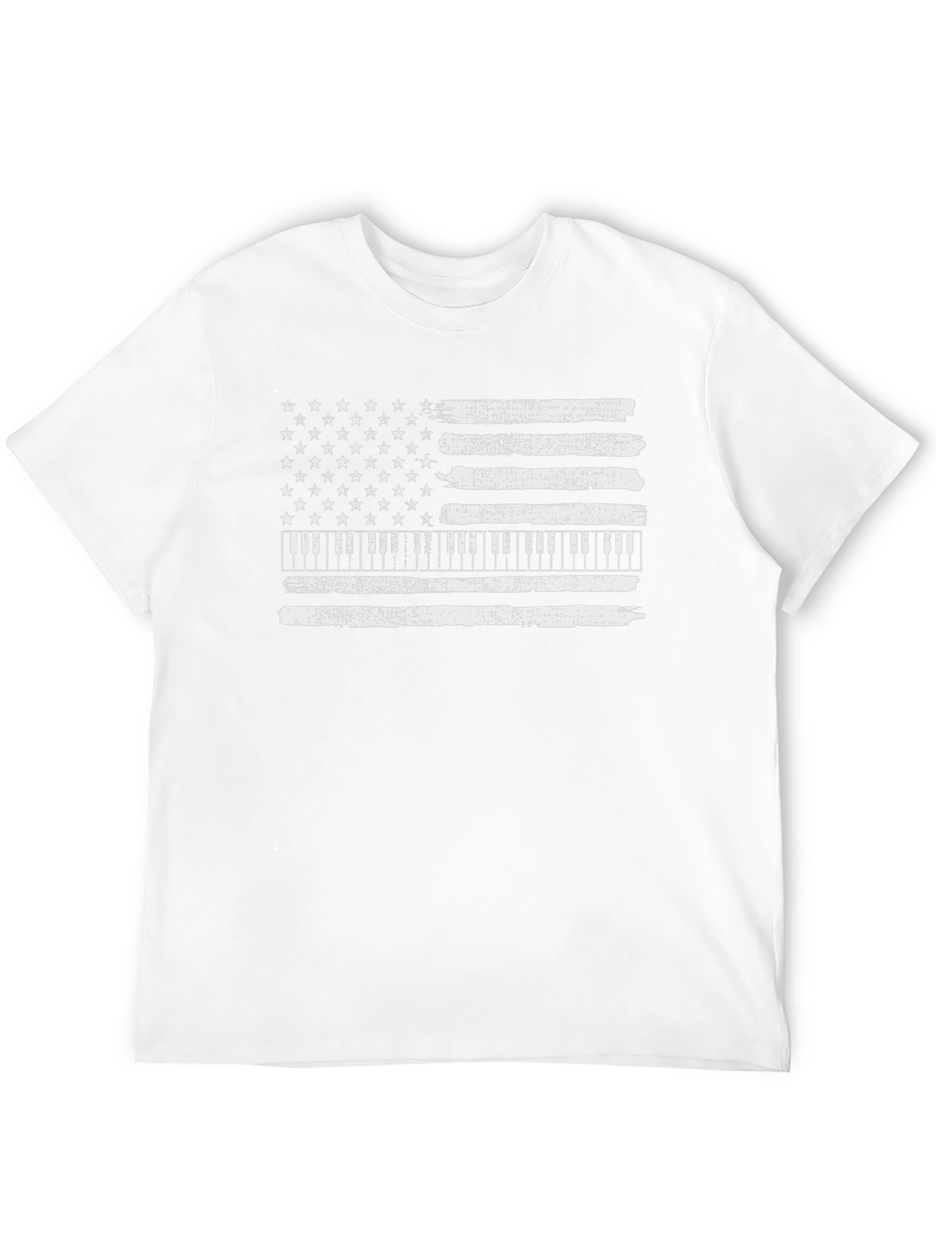 Piano American Flag Graphic Tee