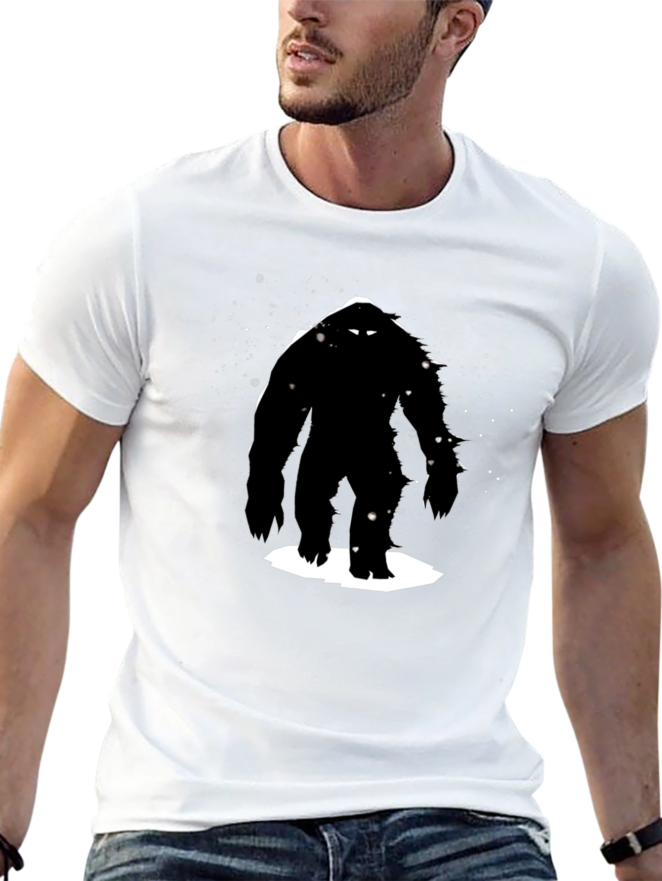 Bigfoot Silhouette Black T-Shirt