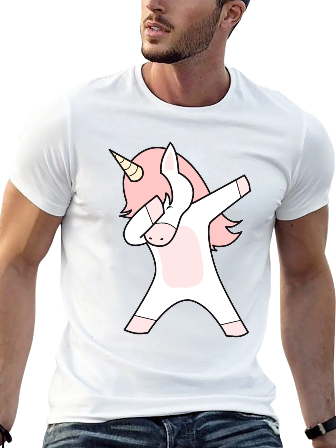 Dabbing Unicorn Graphic T-Shirt