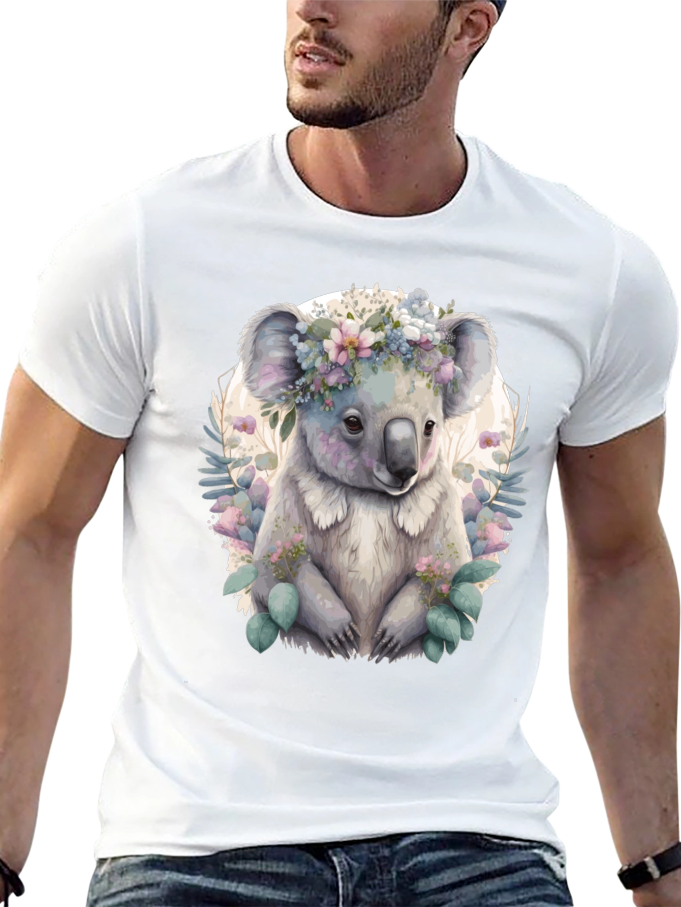 Koala Flower Crown Graphic Tee