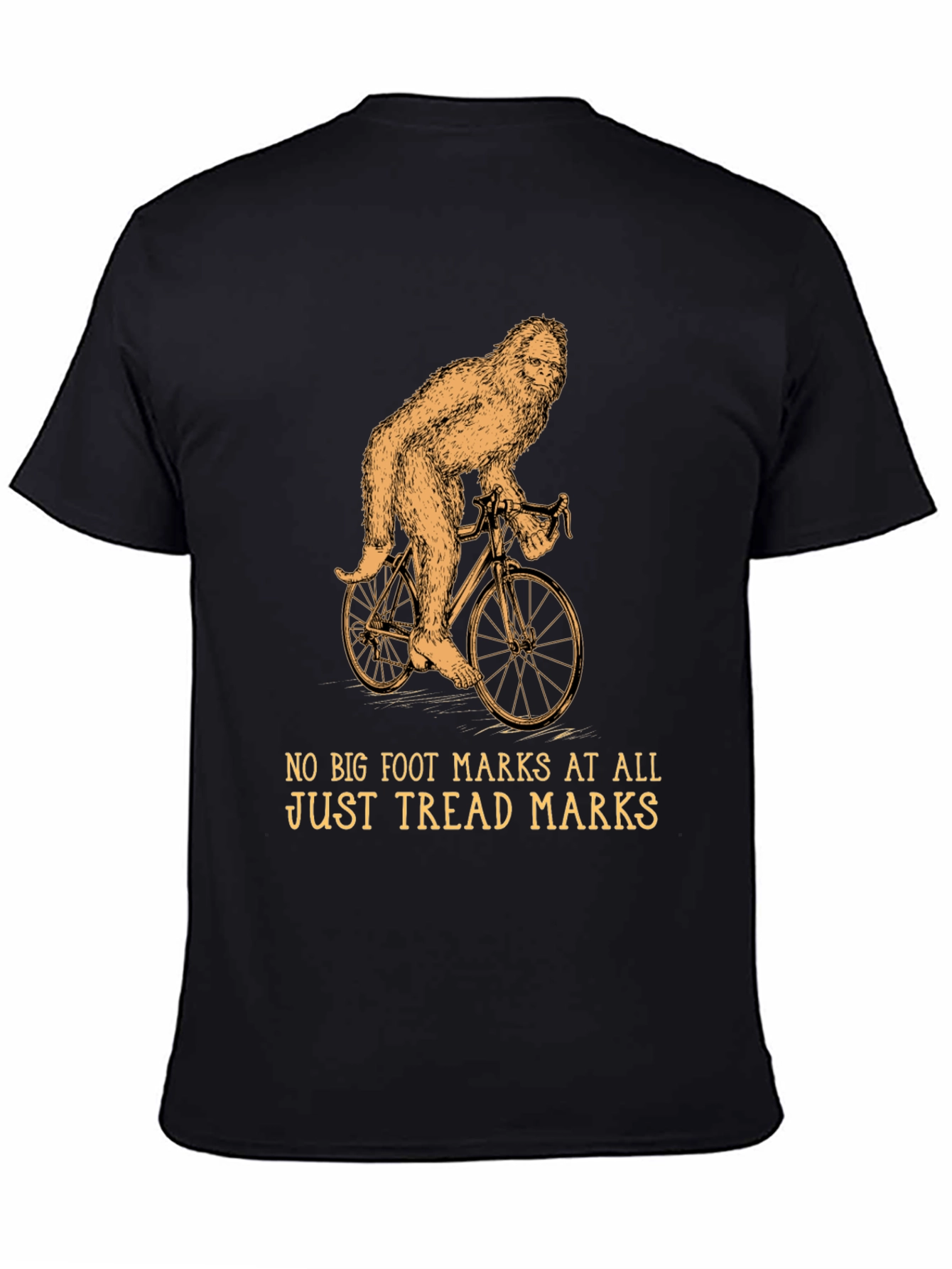 Sasquatch Tread Marks Funny Graphic T-Shirt