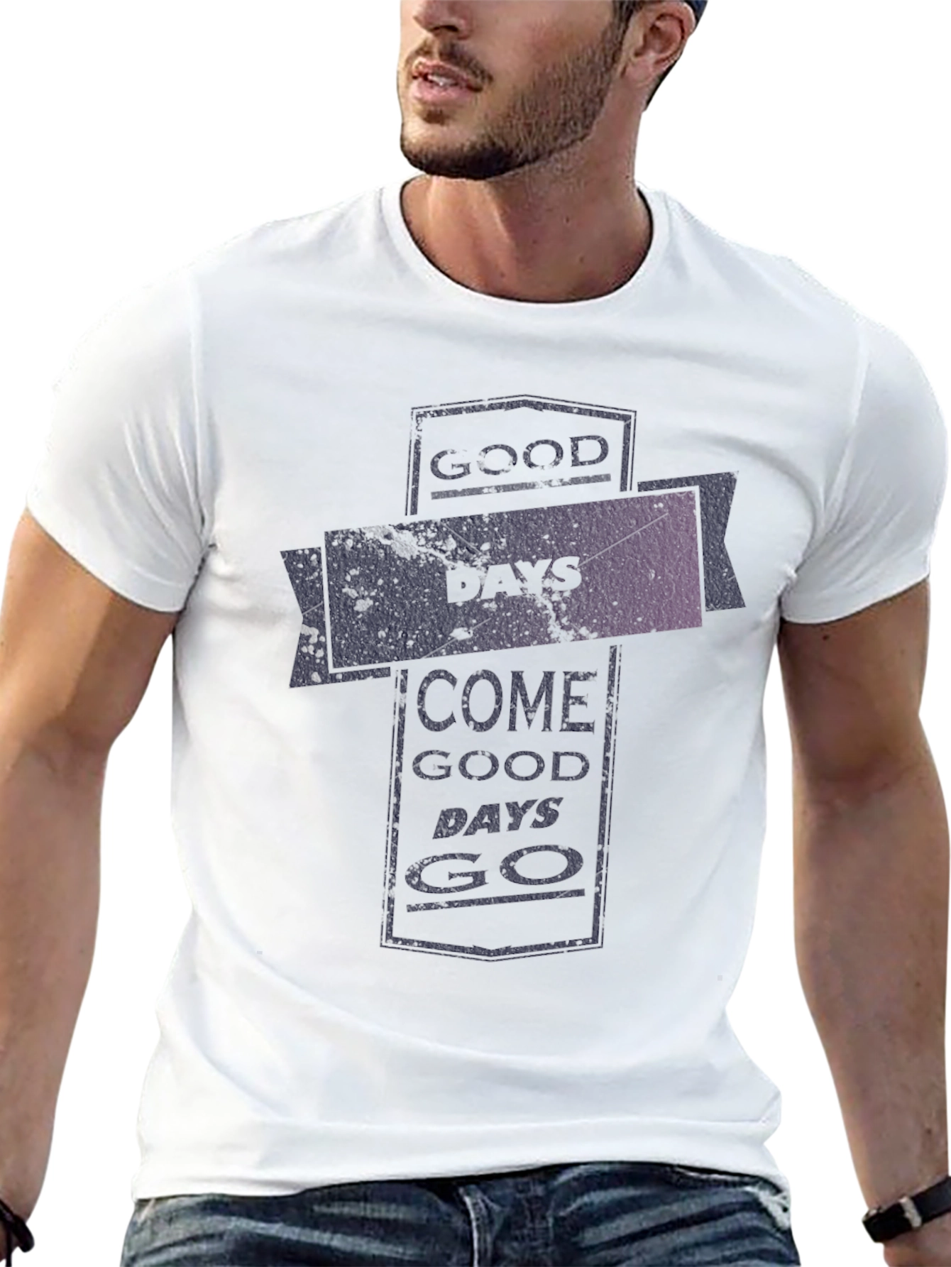 Good Days Go Black Graphic Tee