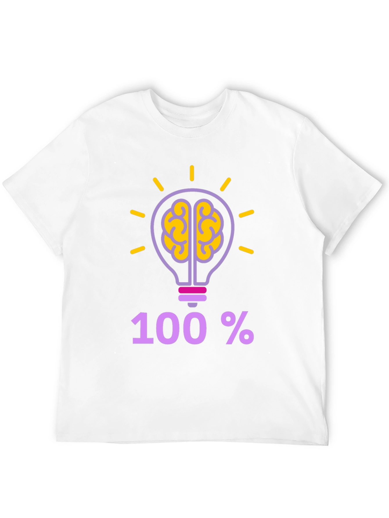 100% Brainpower T-Shirt - Clever Design