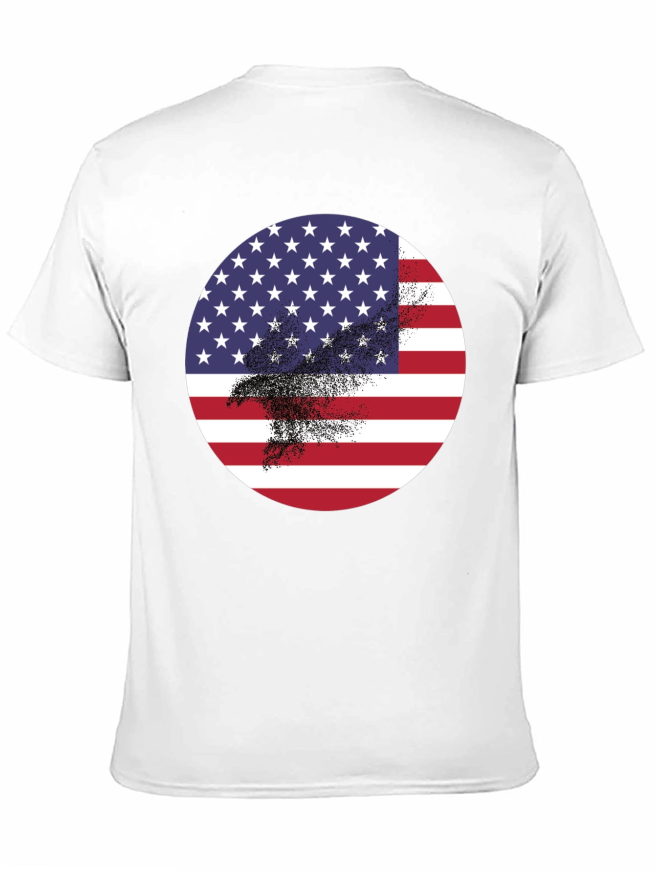 American Flag Eagle Graphic Black T-Shirt