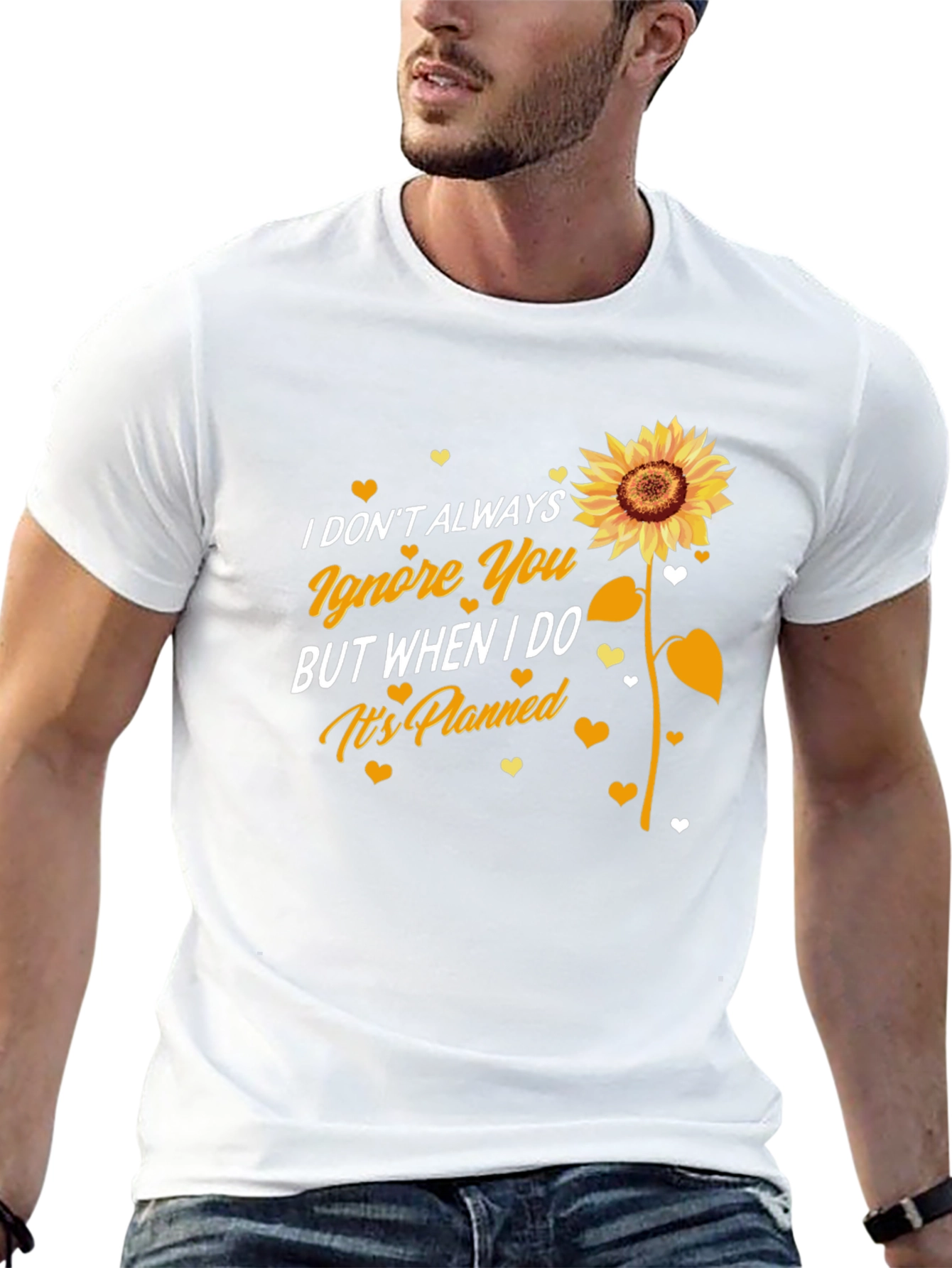 Sunflower Ignore You Black T-Shirt