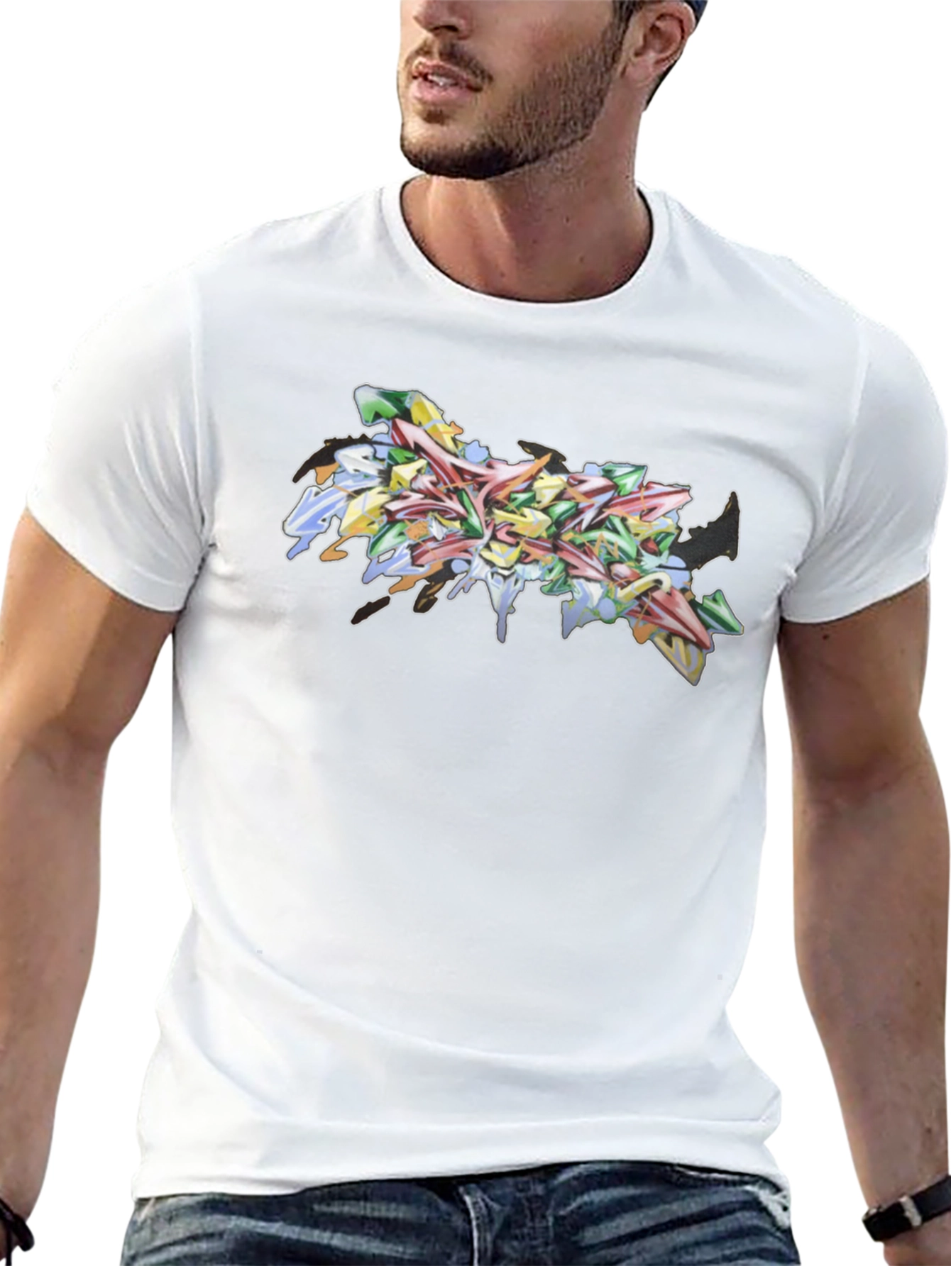 Graffiti Art Tee - Urban Style Black T-Shirt