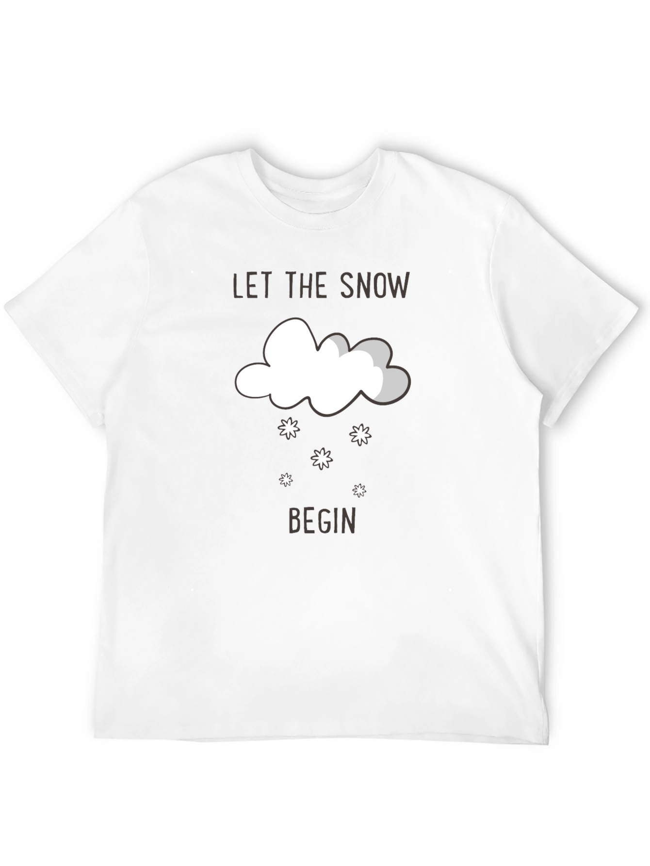 Let it Snow Graphic Tee - Black Cotton T-Shirt