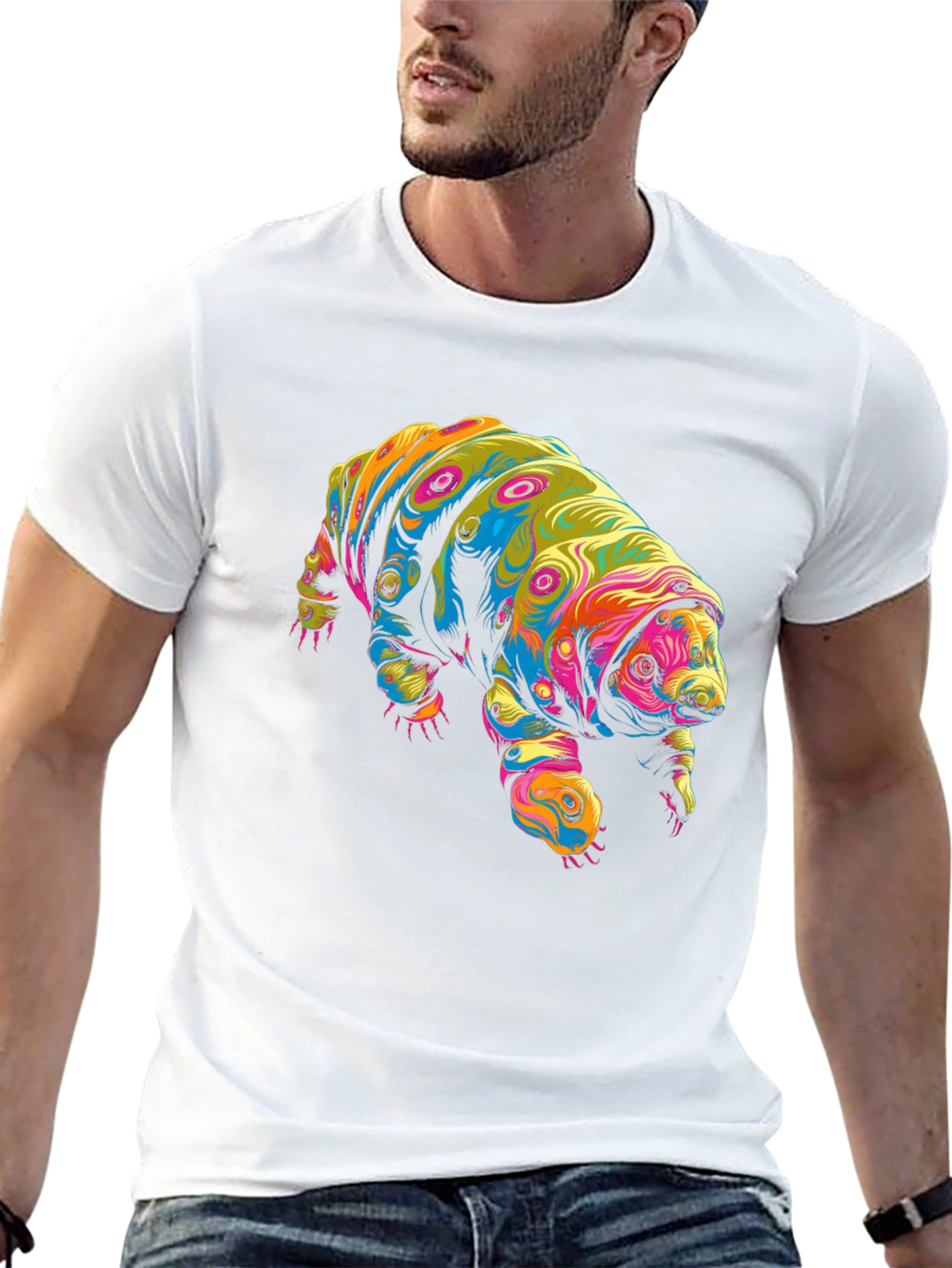 Psychedelic Tardigrade Graphic Tee - Black