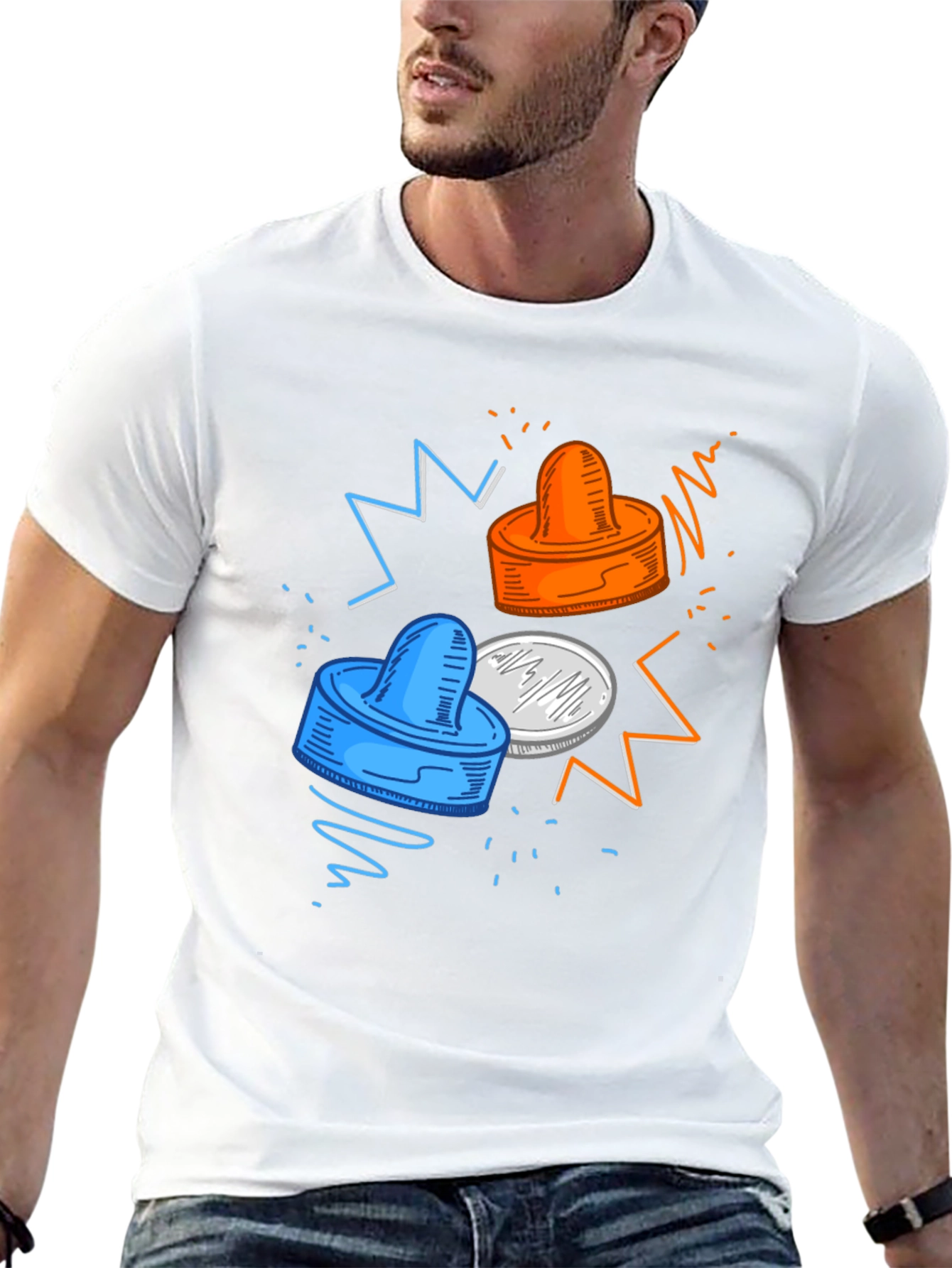 Air Hockey Graphic Tee - Unique Design