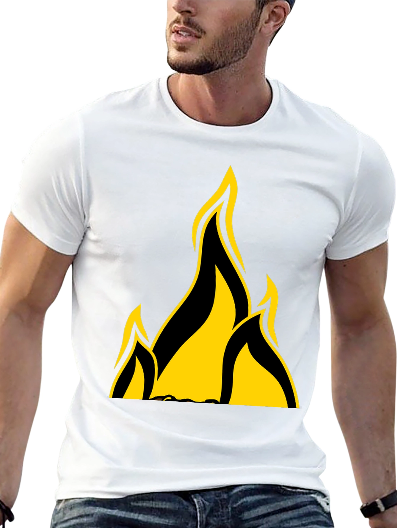 Flame Graphic Black T-Shirt