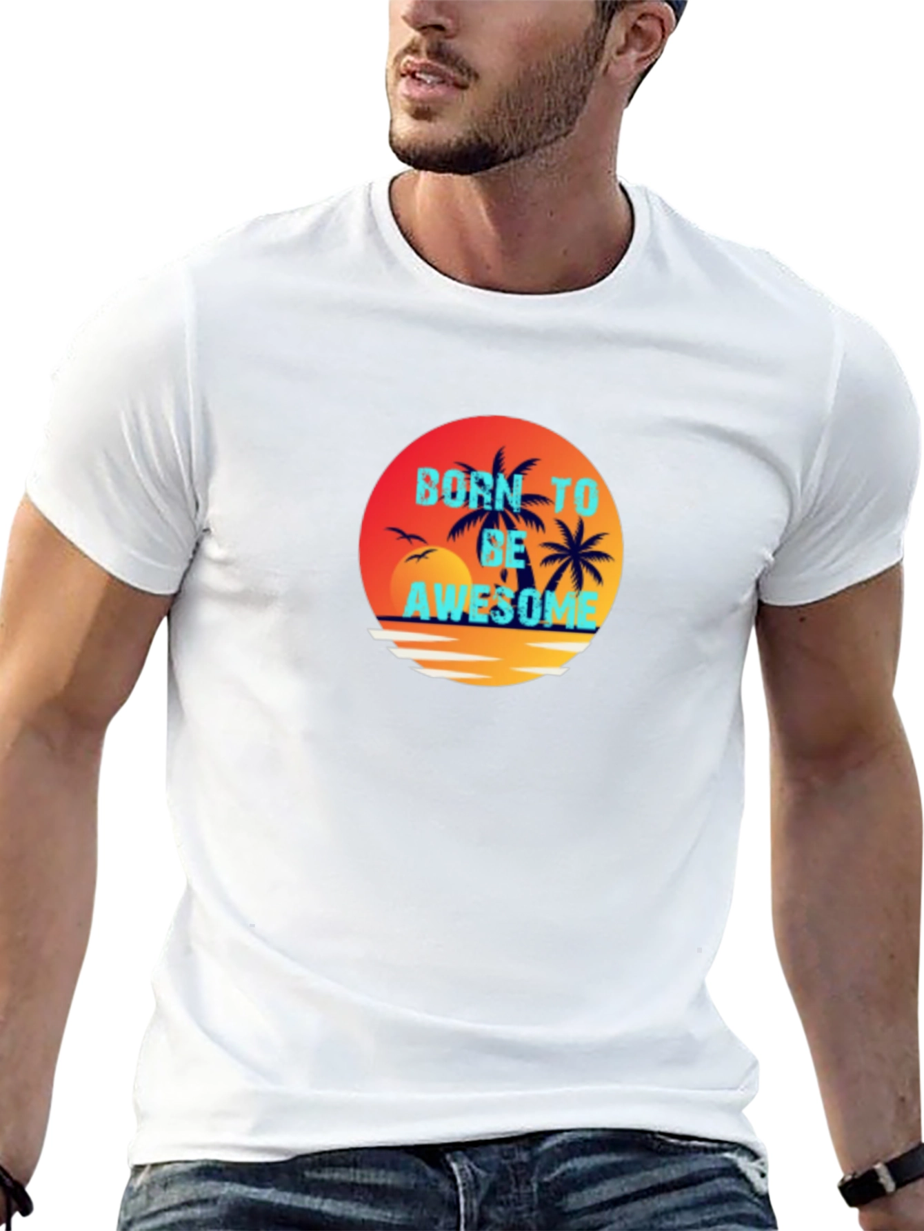 Born To Be Awesome Graphic Tee - Black
