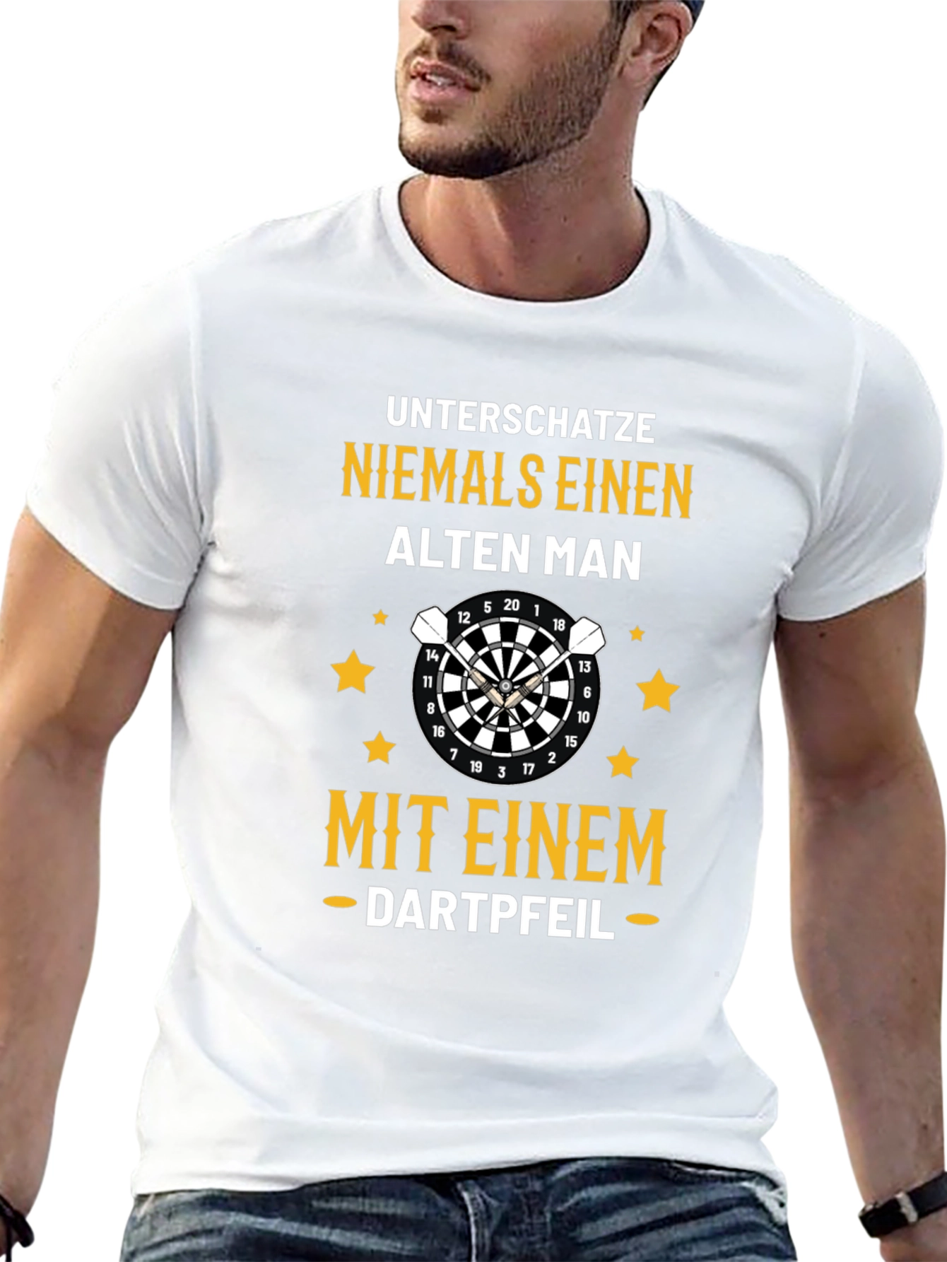 Funny Dart Player T-Shirt for Men