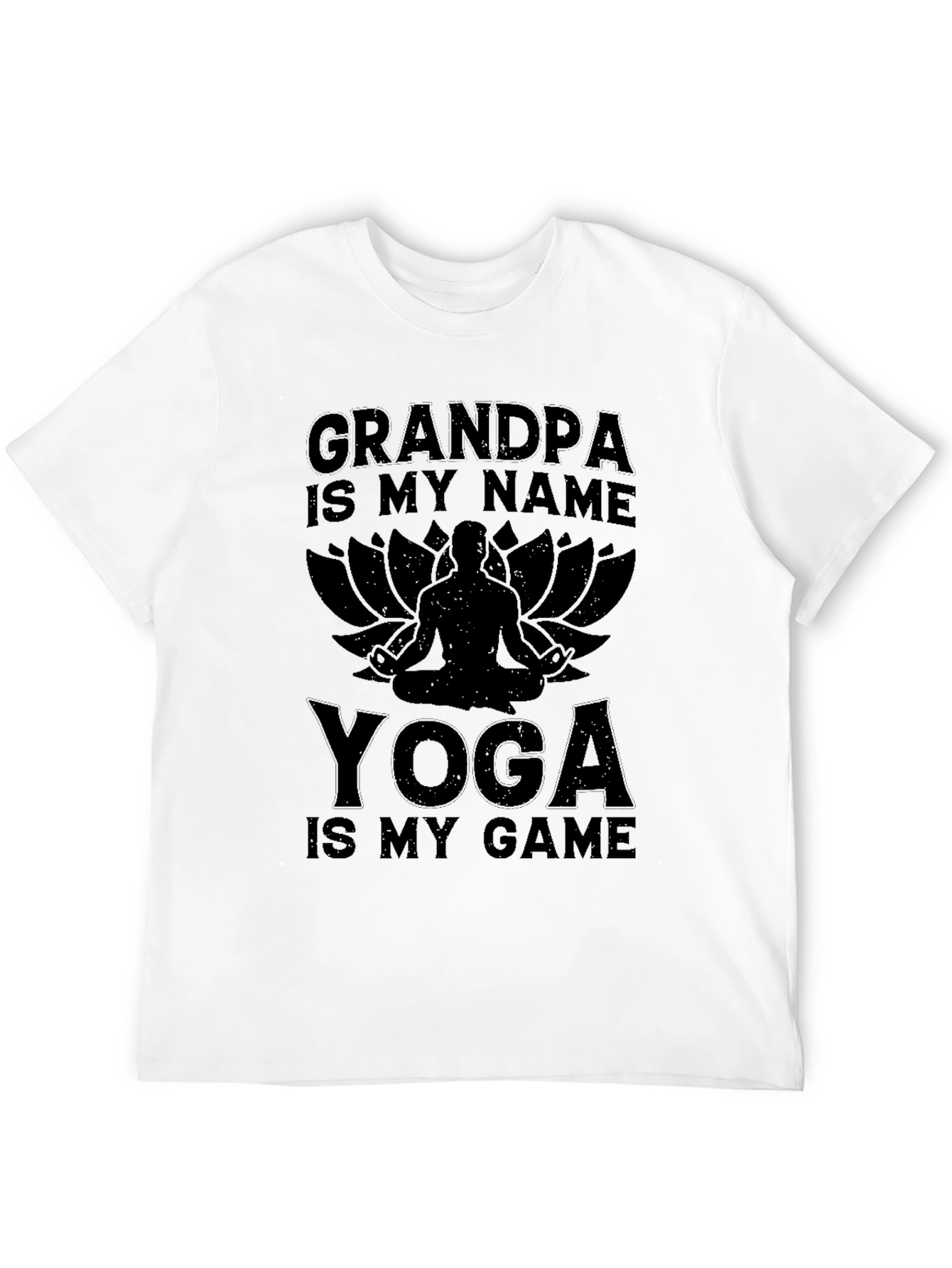 Grandpa Yoga T-Shirt: Cool Lotus Pose Meditation Tee