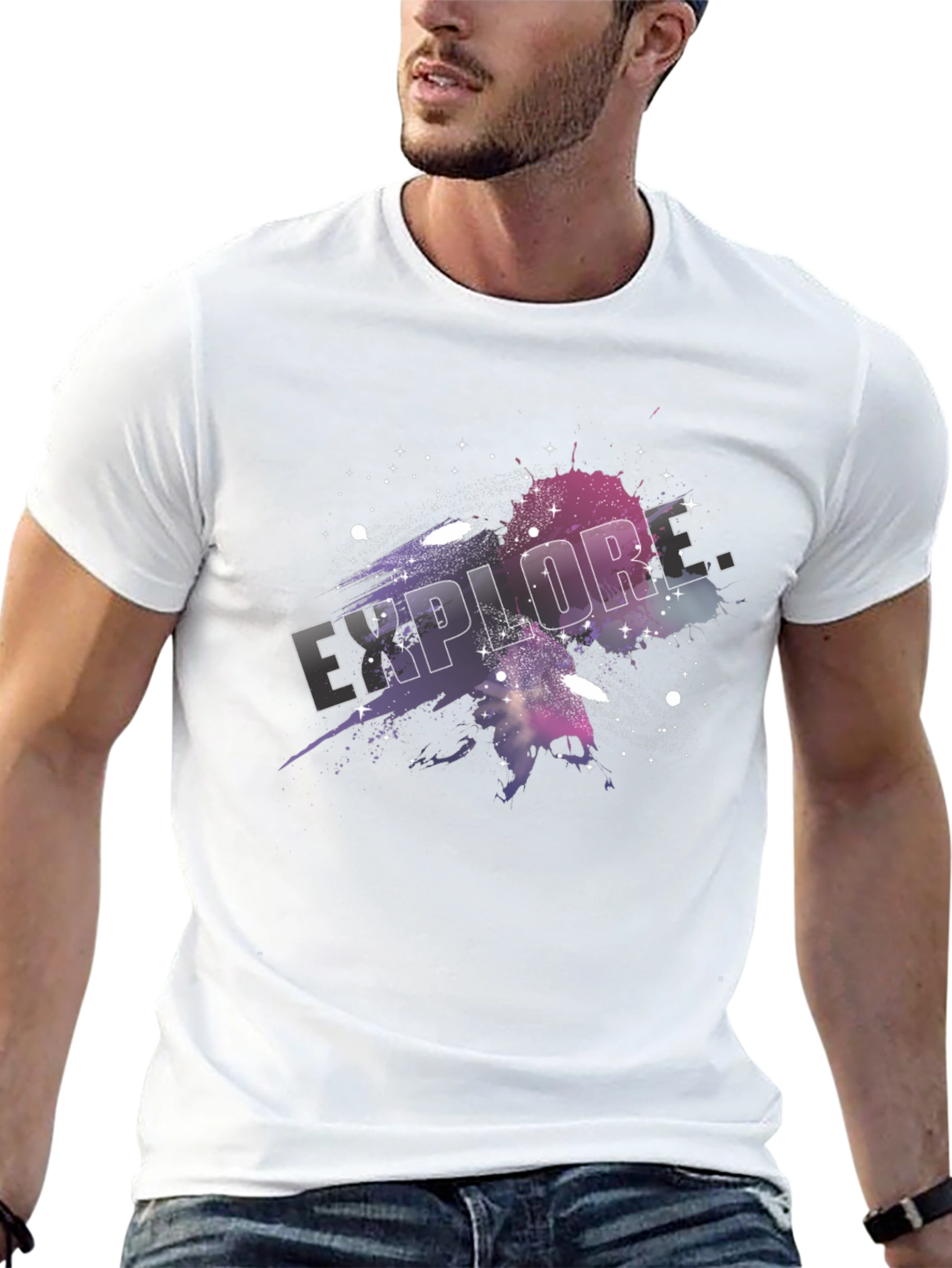 Explore Galaxy T-Shirt - Black Graphic Tee