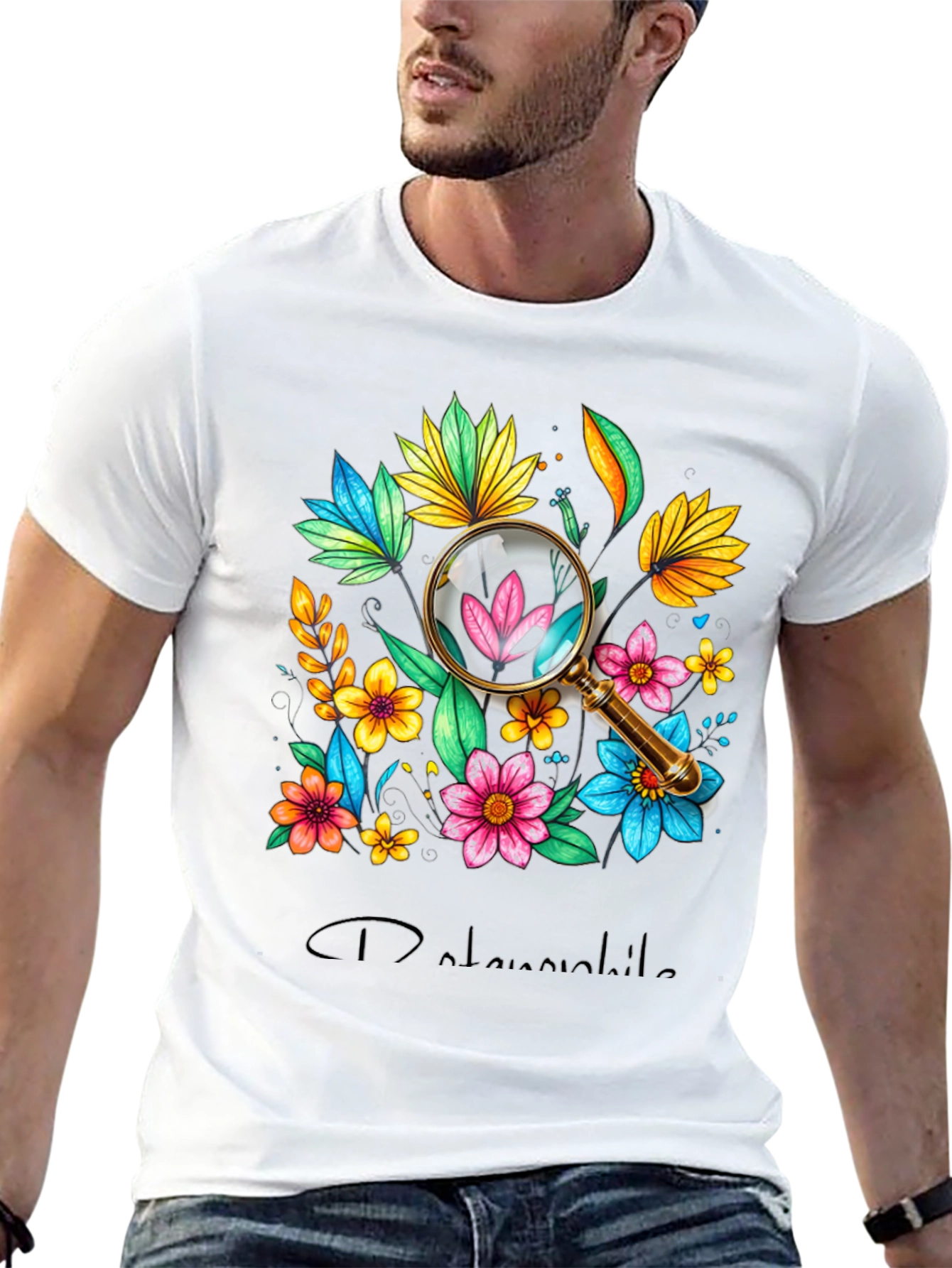 Botanical Magnifying Glass Graphic Tee