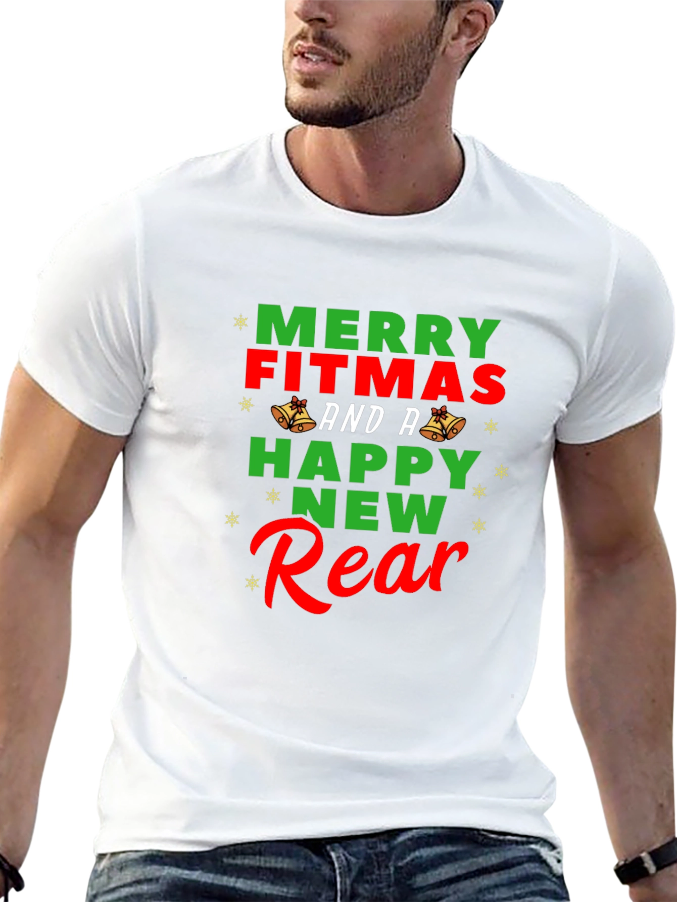 Merry Fitmas T-Shirt - Holiday Gym Humor Tee
