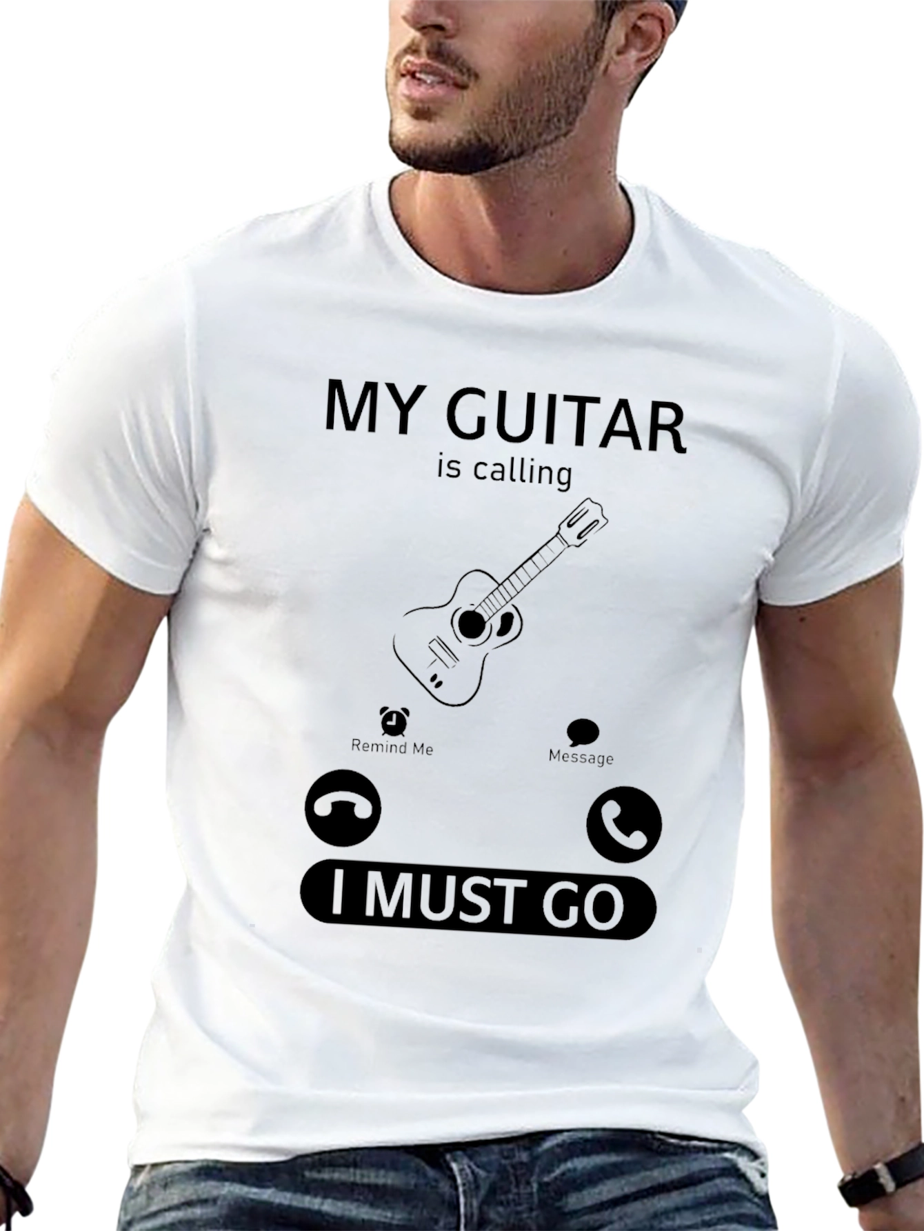 My Guitar Is Calling T-Shirt - Musician Tee