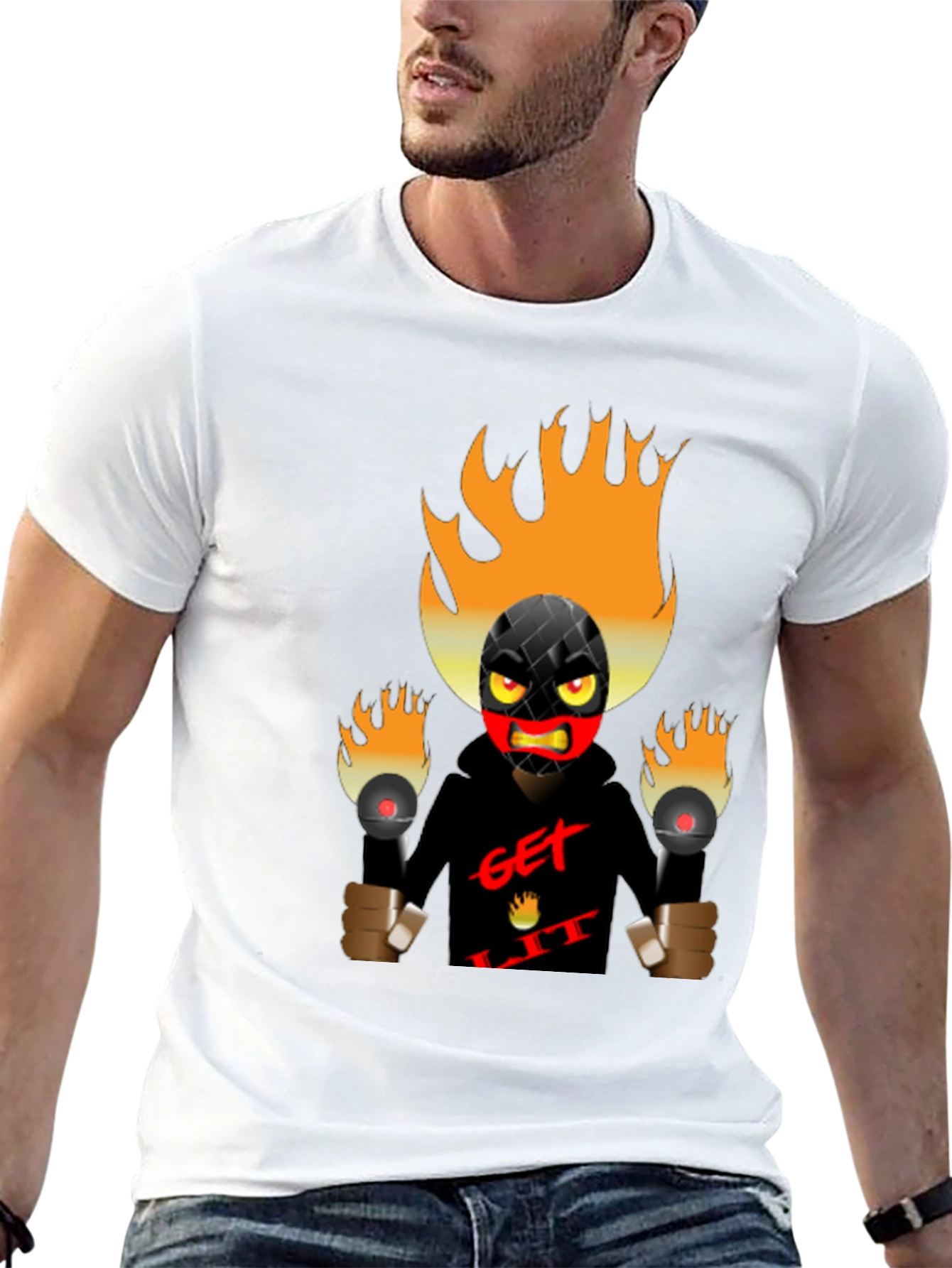 Get Lit Graphic Tee - Bold Black T-Shirt