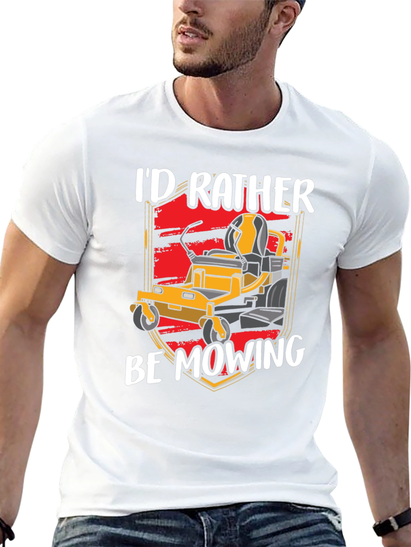 Id Rather Be Mowing Graphic Tee