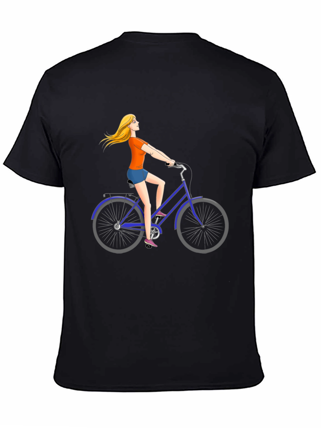 Cycling Girl Graphic T-Shirt