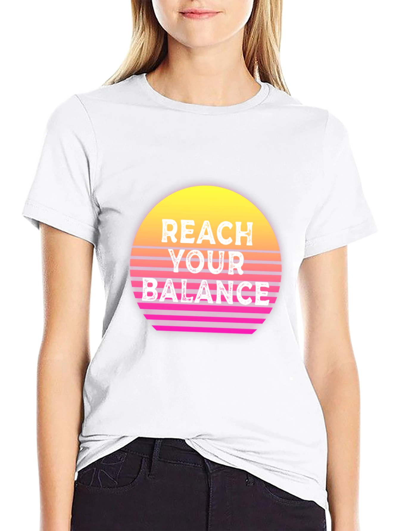Reach Your Balance Retro Graphic T-Shirt