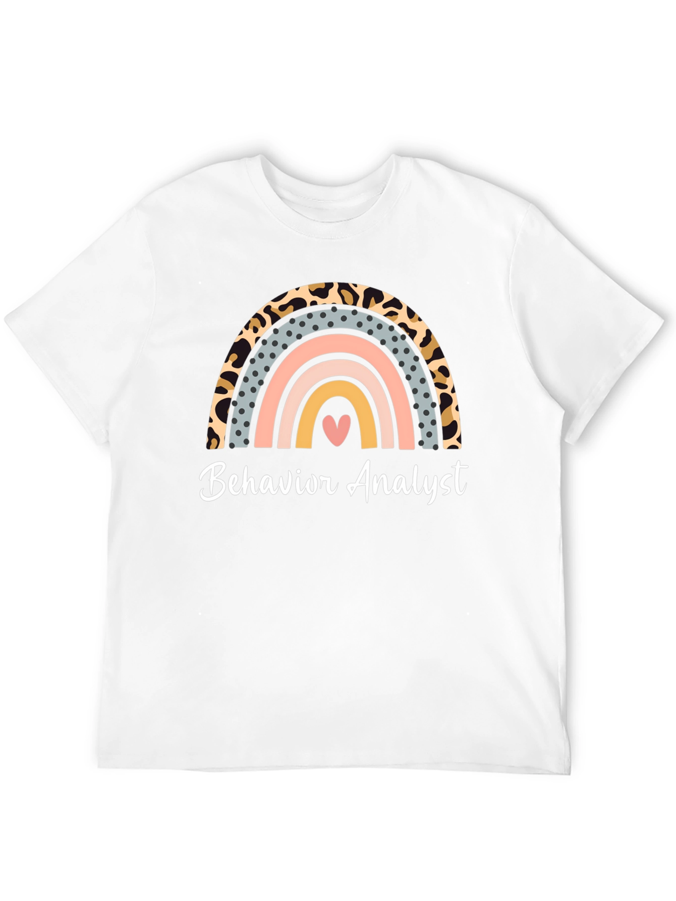 Behavior Analyst Rainbow Heart T-Shirt