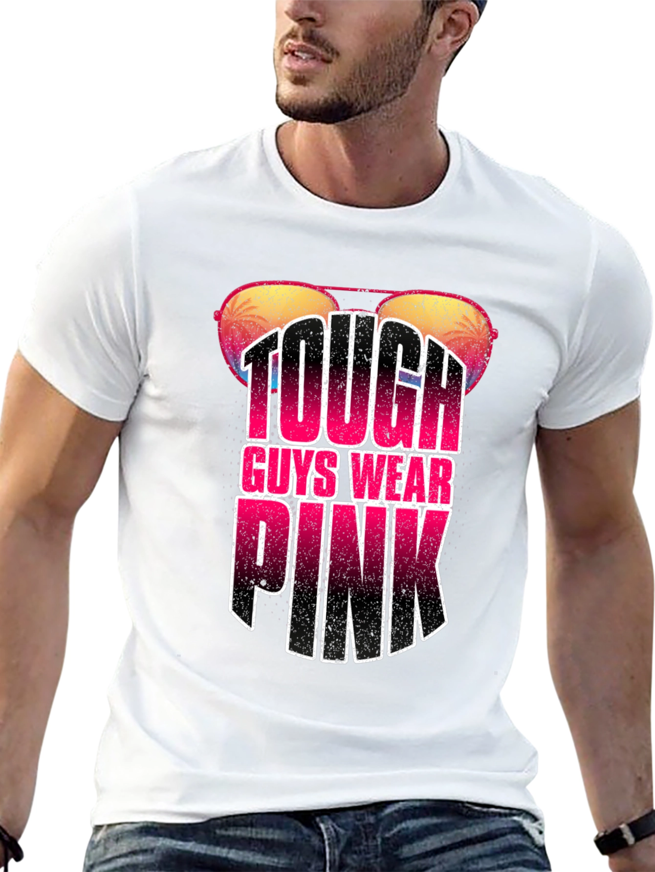 Tough Guys Wear Pink Graphic Tee