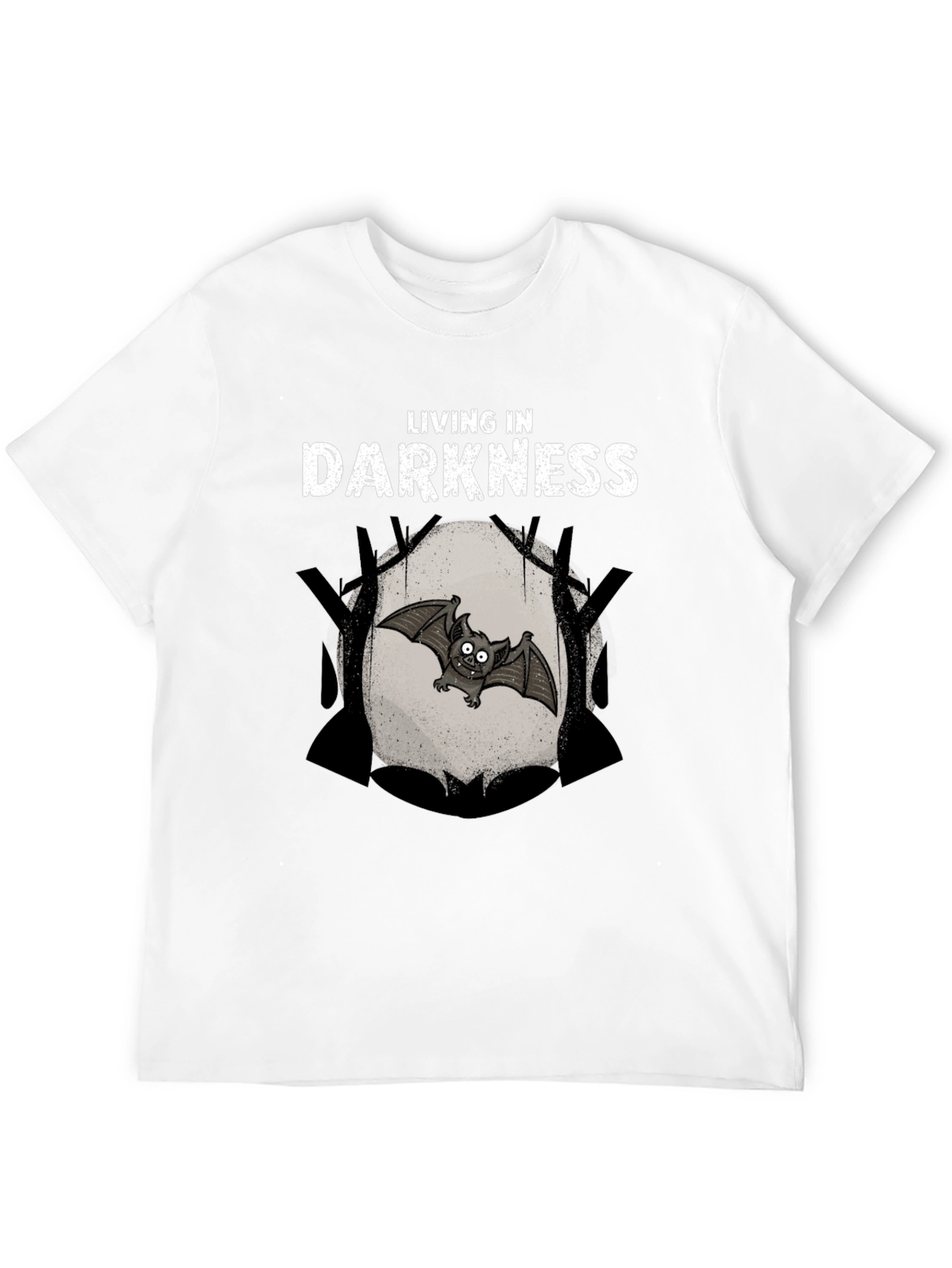 Living in Darkness Bat Graphic Tee