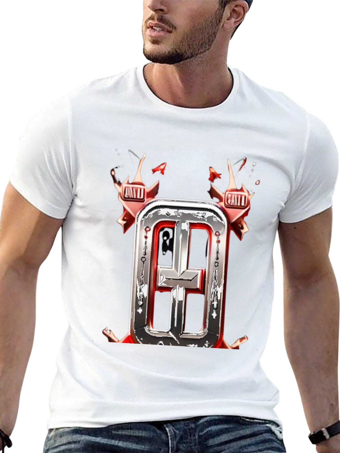 Stylish Black T-Shirt with Graphic Design