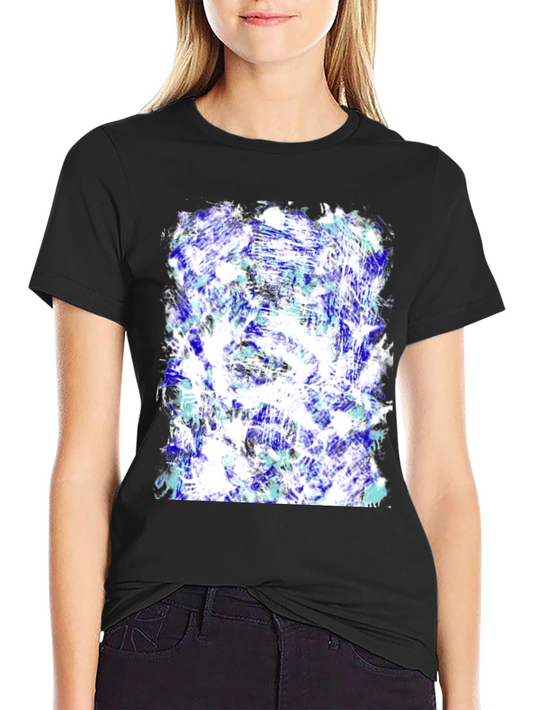 Abstract Art Print Black T-Shirt