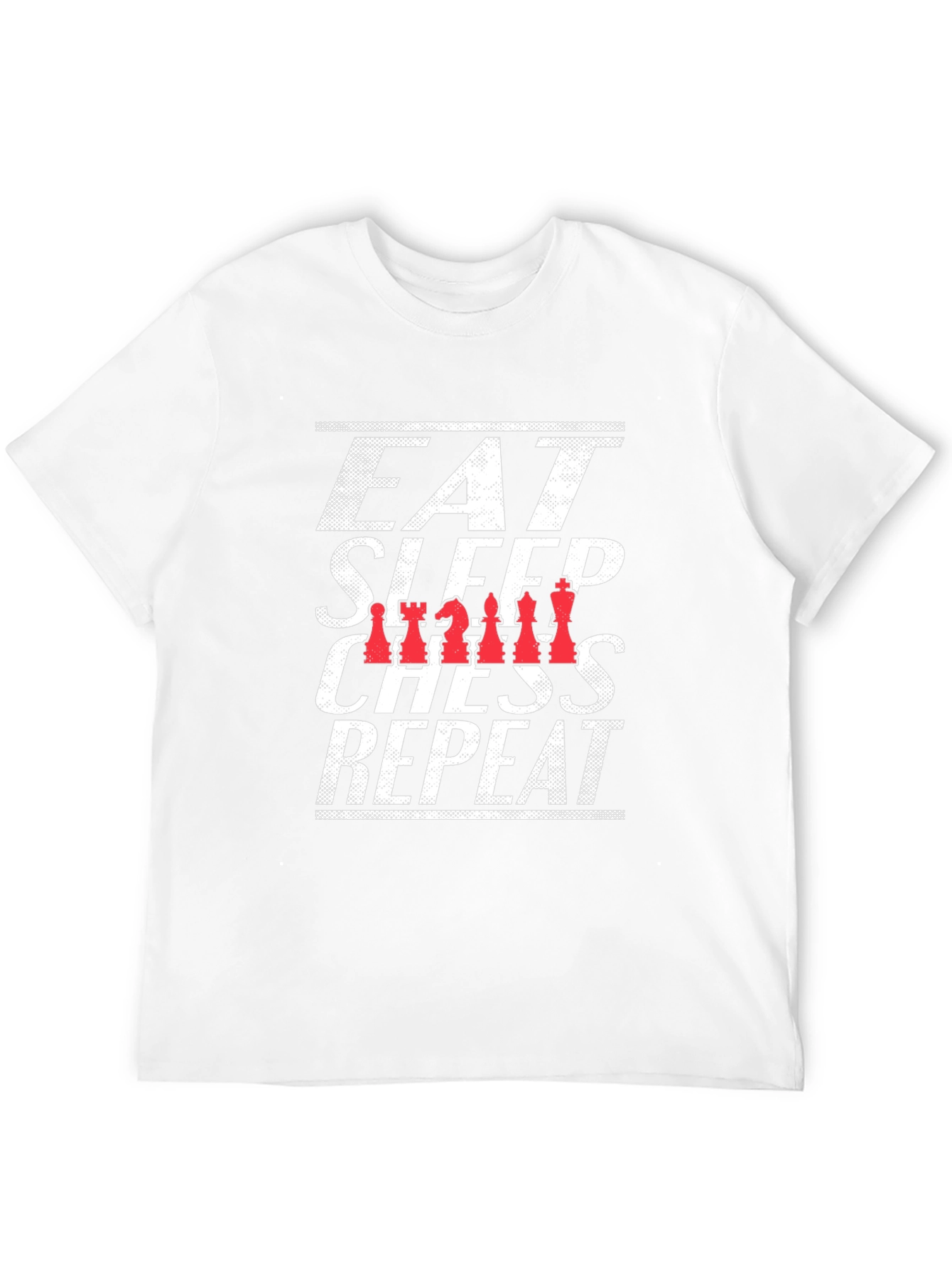 Eat Sleep Chess Repeat Black Graphic T-Shirt
