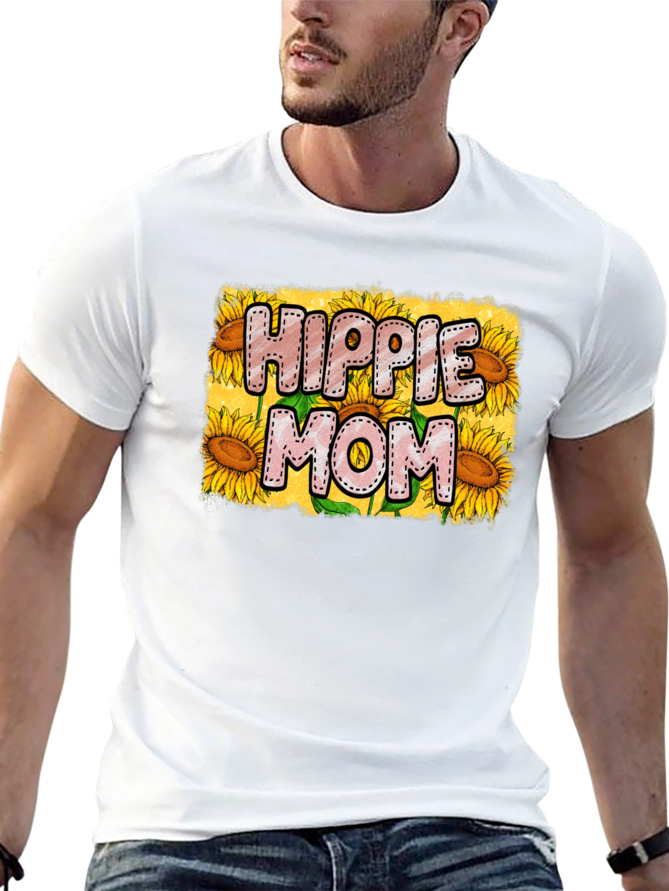 Hippie Mom Sunflower Graphic Tee