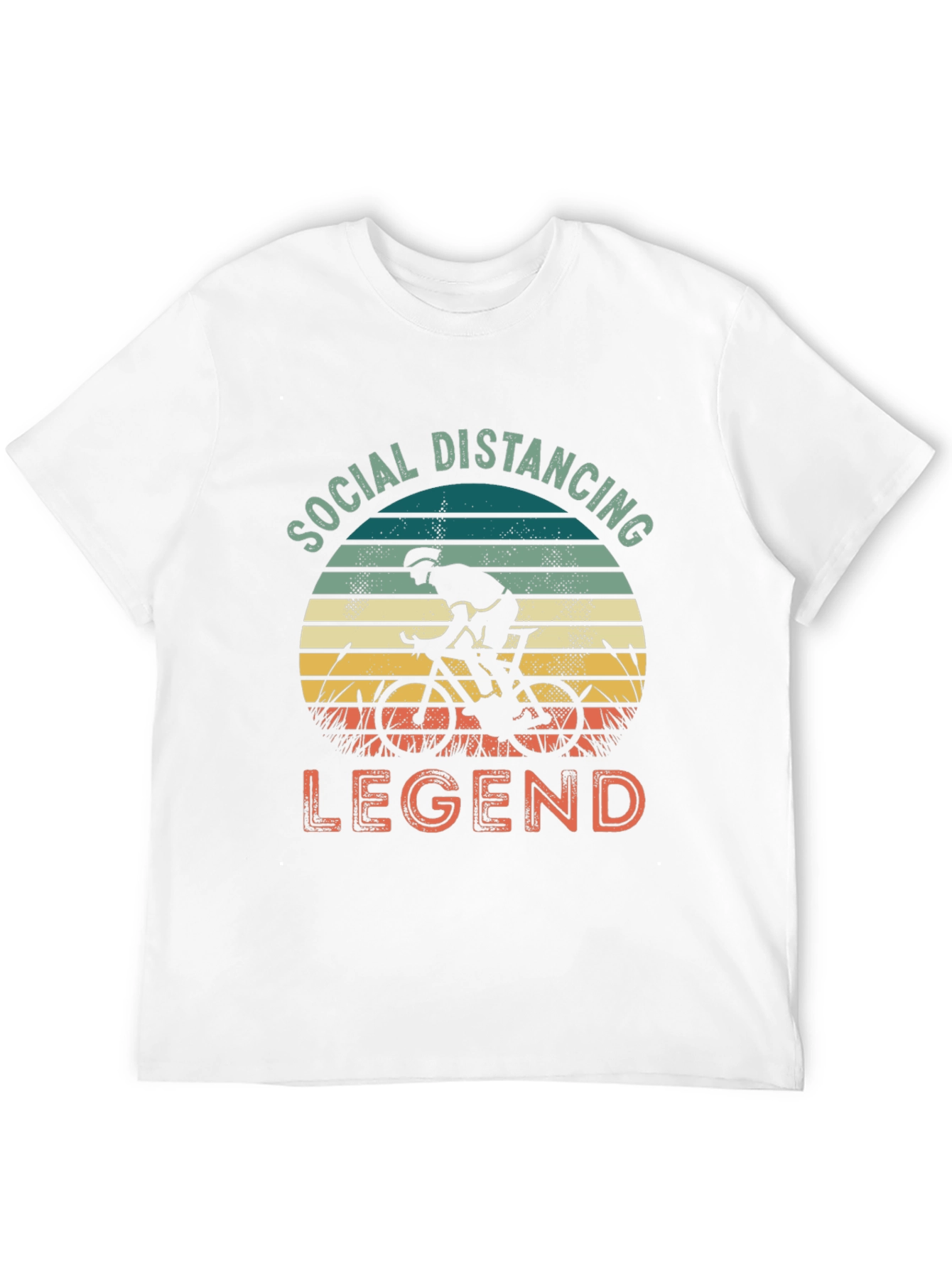 Social Distancing Legend Cyclist Graphic T-Shirt