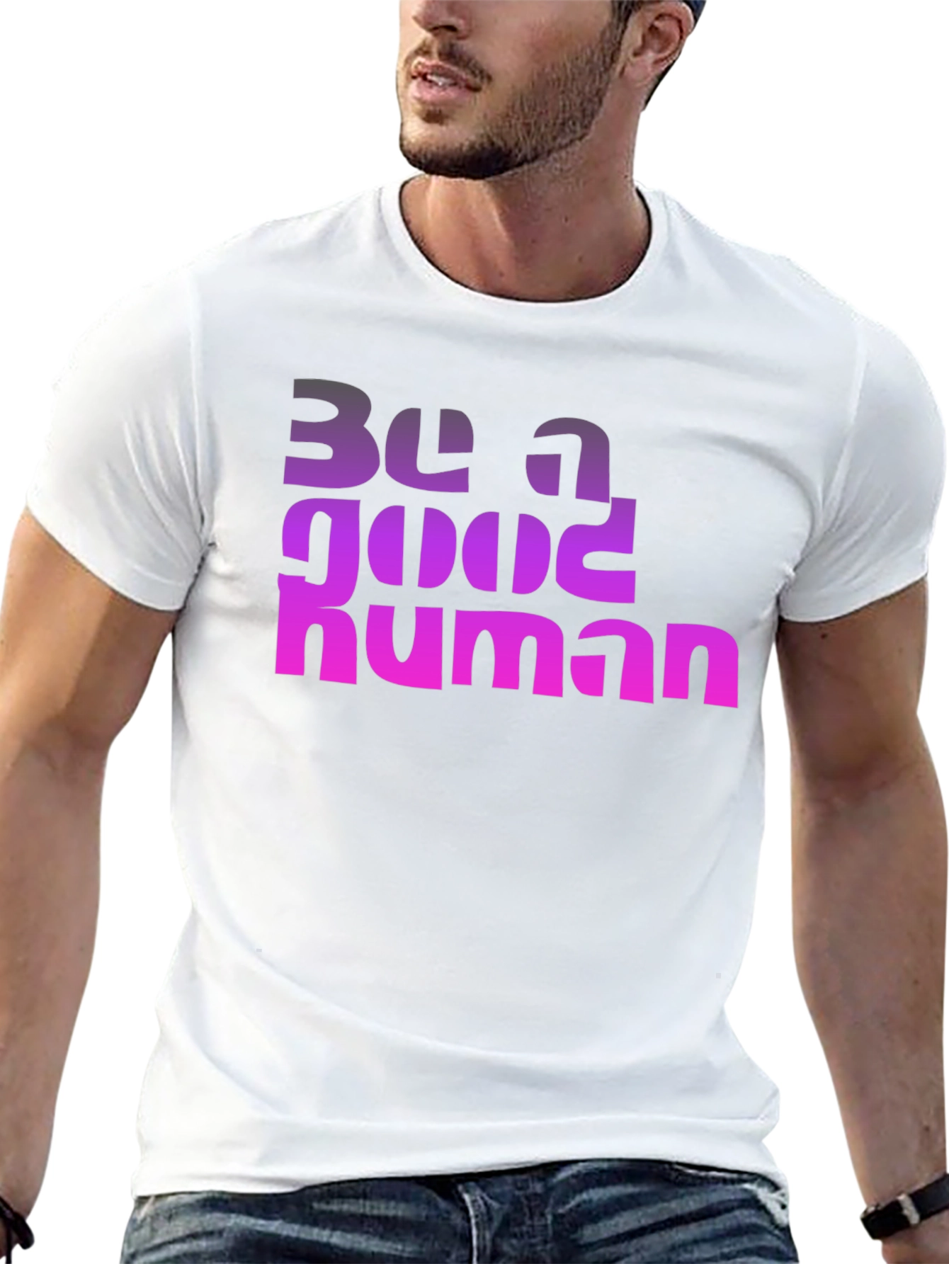 Be a Good Human Graphic T-Shirt - Black