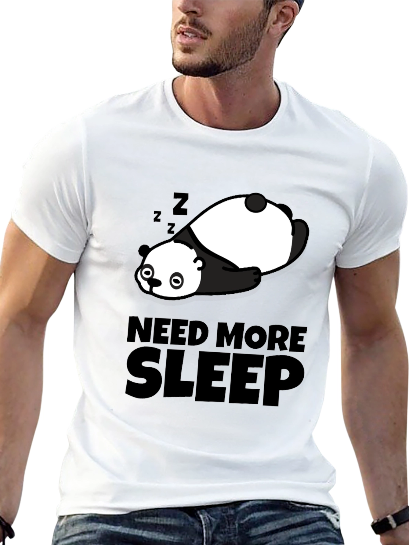 Need More Sleep Panda Graphic T-Shirt