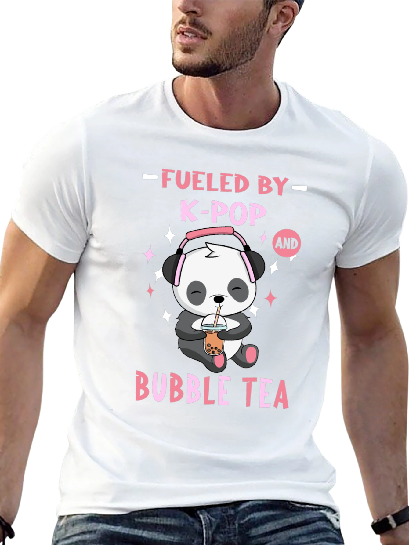 Fueled by K-Pop & Bubble Tea Panda T-Shirt