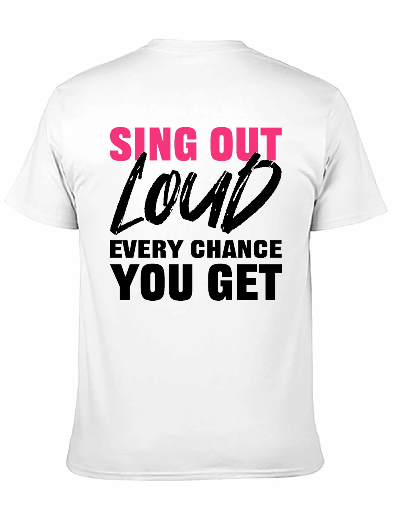Sing Out Loud T-Shirt - Black Graphic Tee