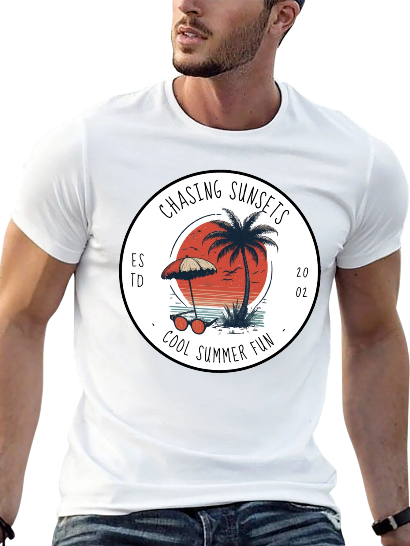 Chasing Sunsets Graphic Tee - Cool Summer Fun